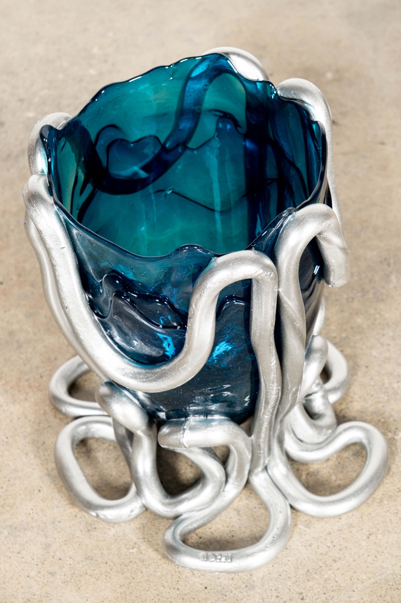 Indian Summer Vase, Turquoise + Silver