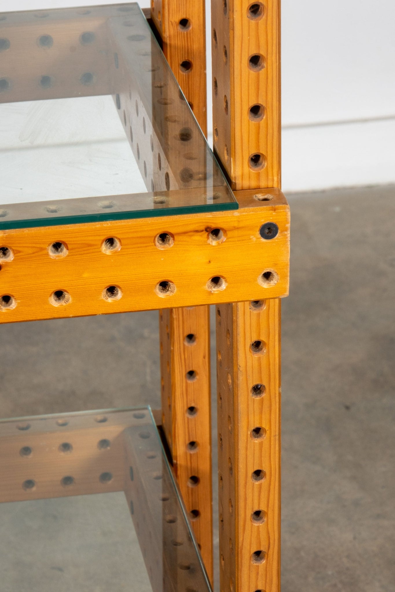 Vintage Pine Shelving Unit, 1 (holes) | Bonne Choice