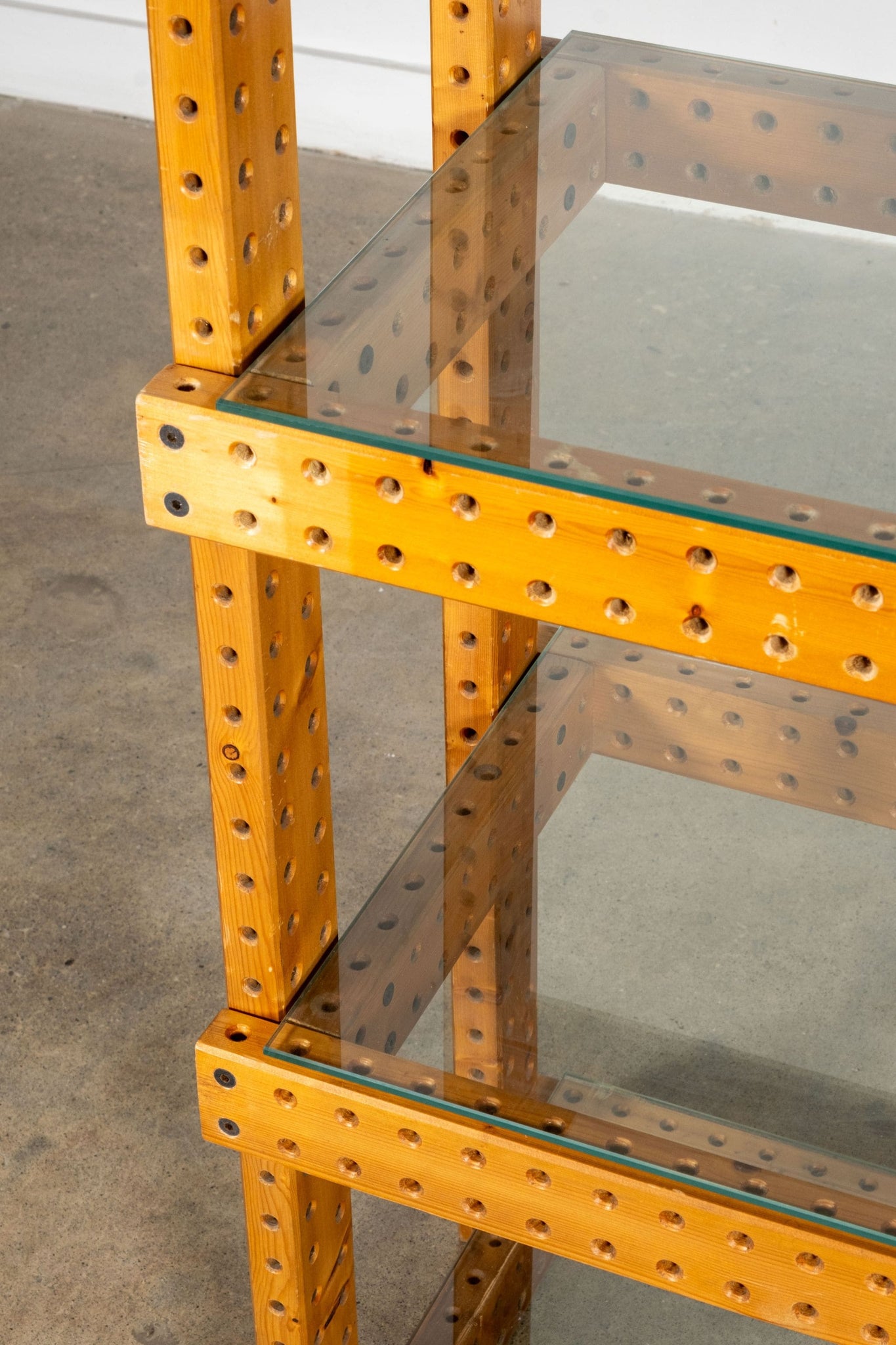 Vintage Pine Shelving Unit, 1 (holes) | Bonne Choice