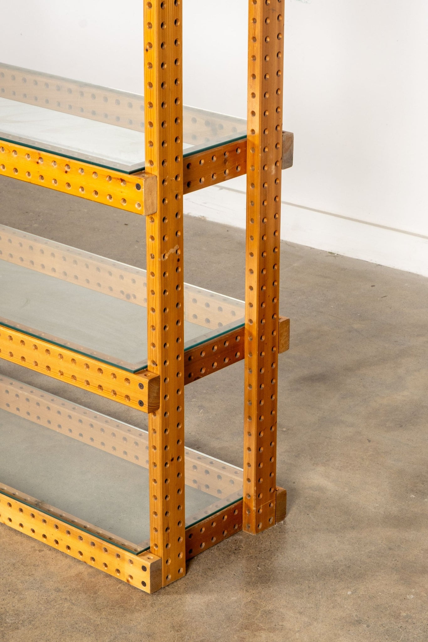 Vintage Pine Shelving Unit, 1 (holes) | Bonne Choice