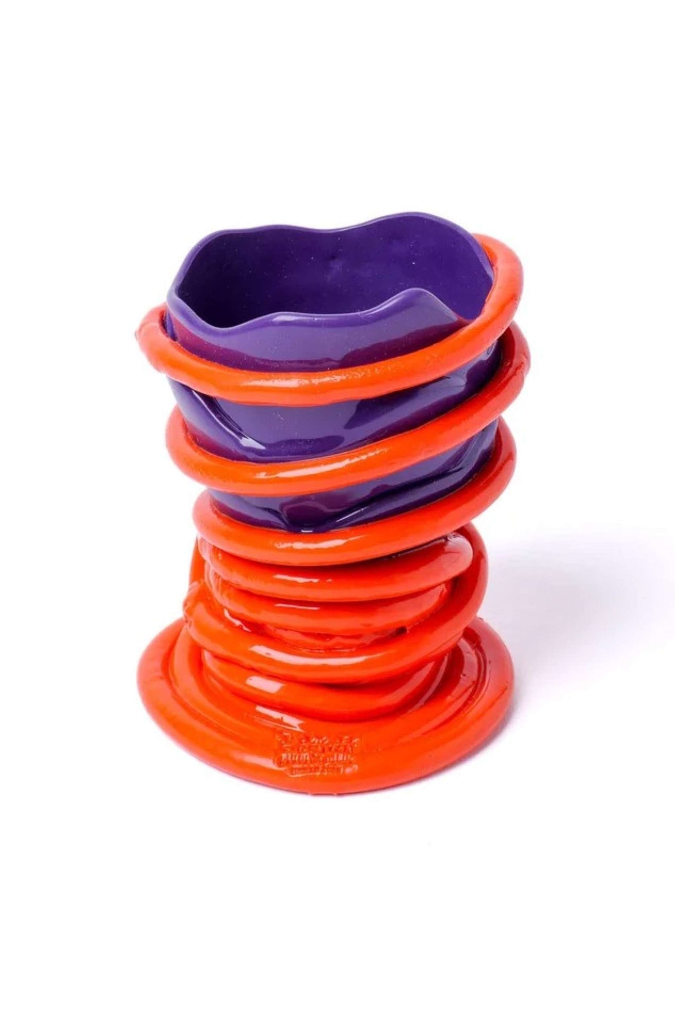 Pompitu II Vase (XS), Matte Purple and Orange