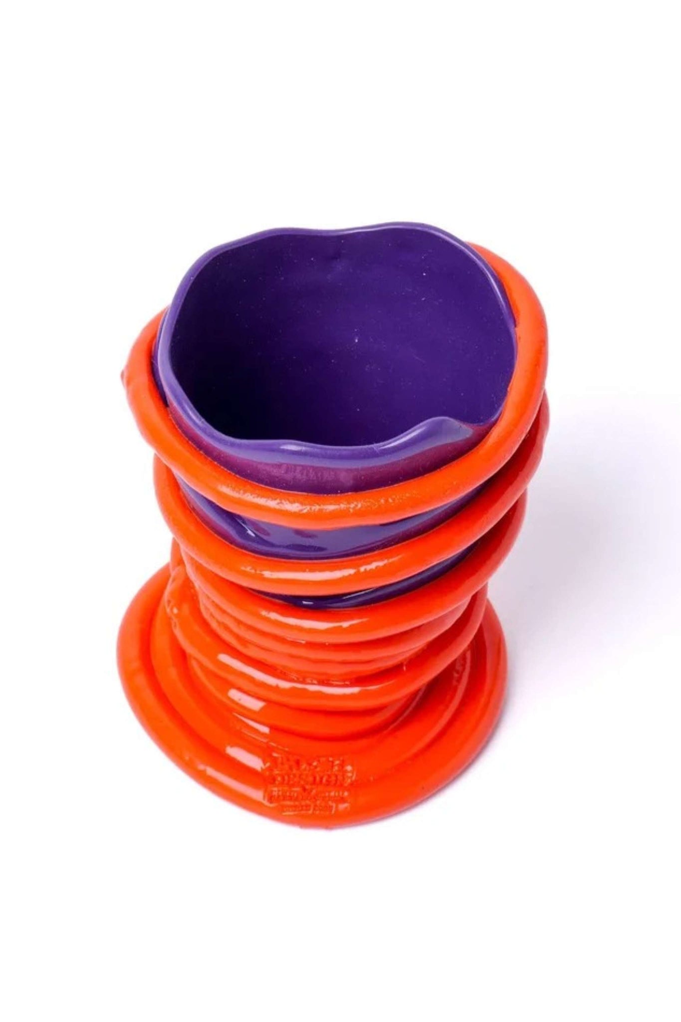 Pompitu II Vase (XS), Matte Purple and Orange