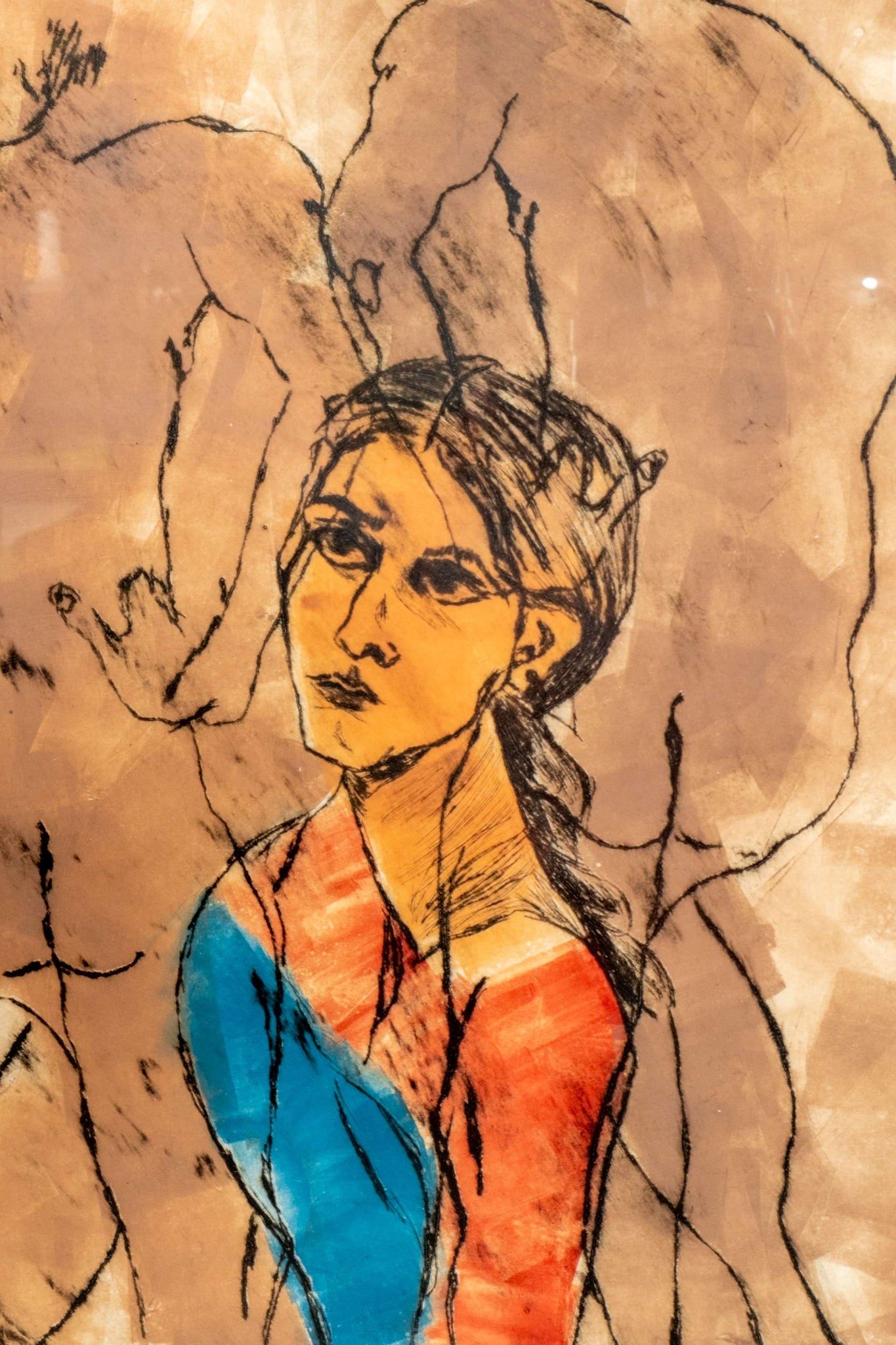 Portrait of a Woman with Two Figures (1976)