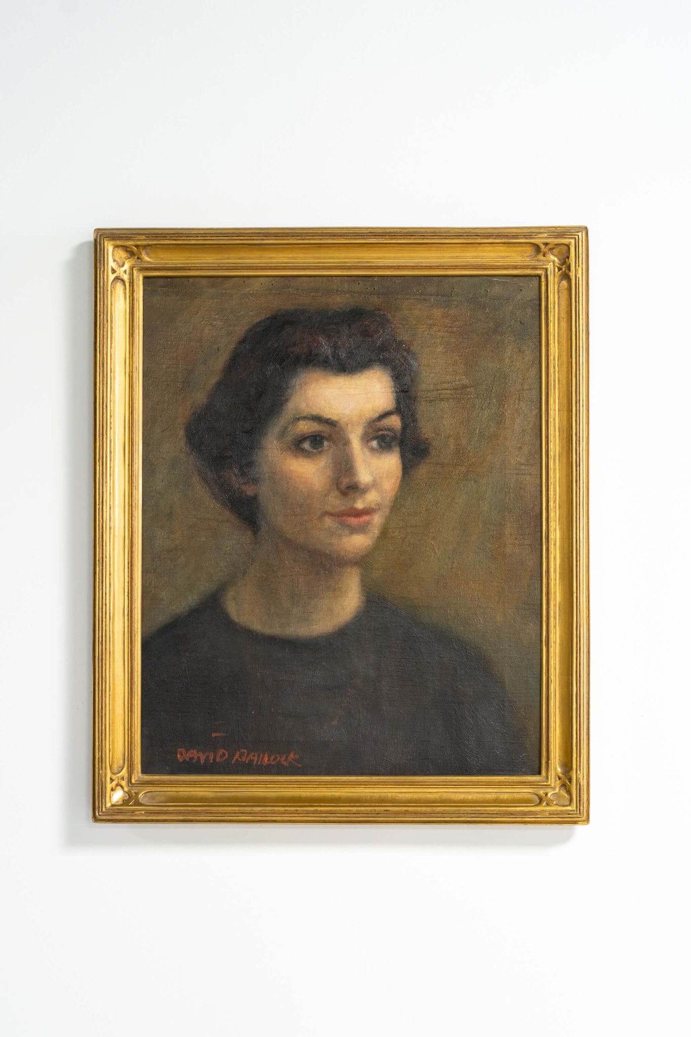 Vintage Portrait of a Young Woman, framed