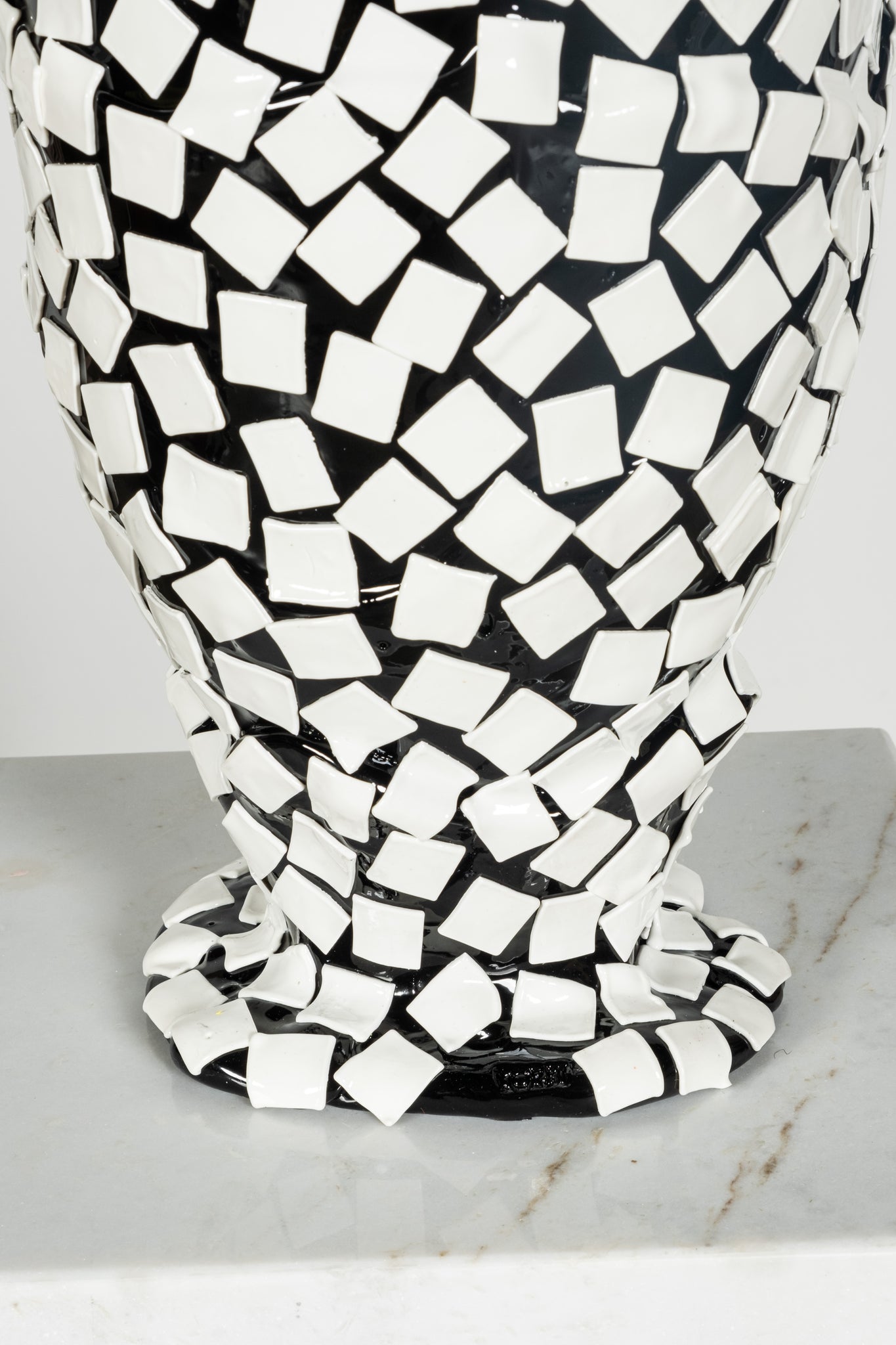 Rock Vase (Large), Black and Matte White