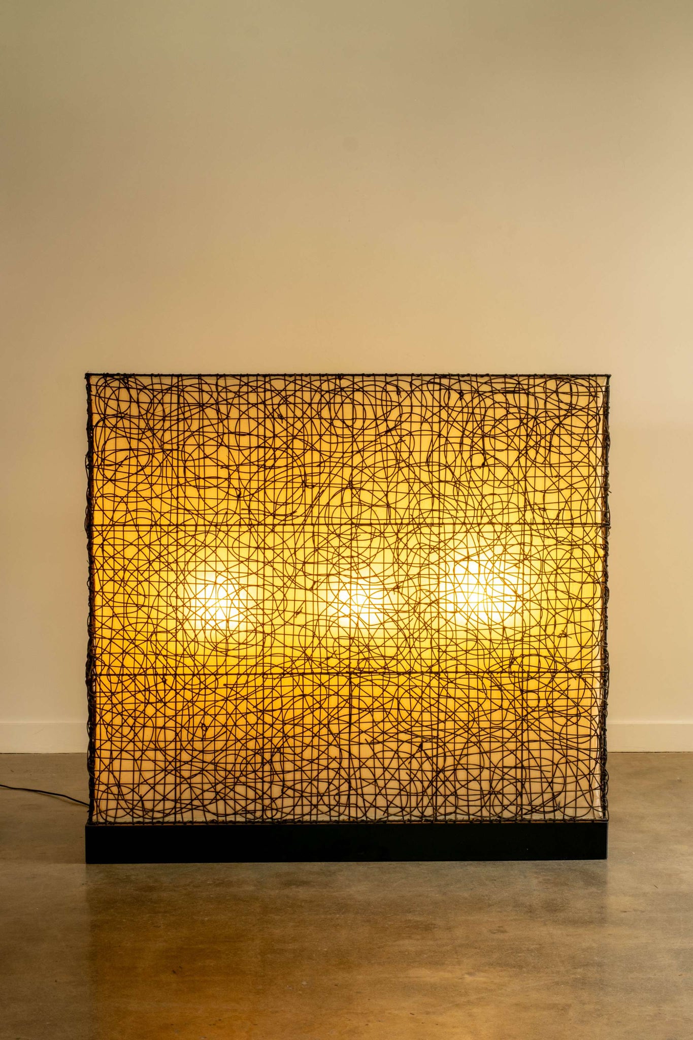 Rattan Floor Lamp,  Extra Wide