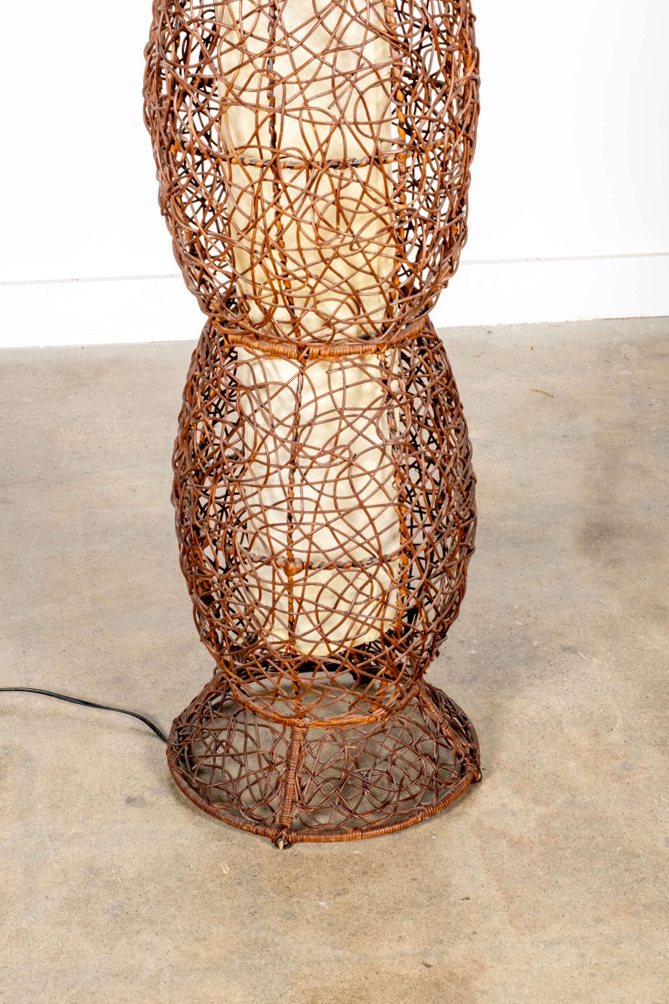 Rattan Floor Lamp, Bubble