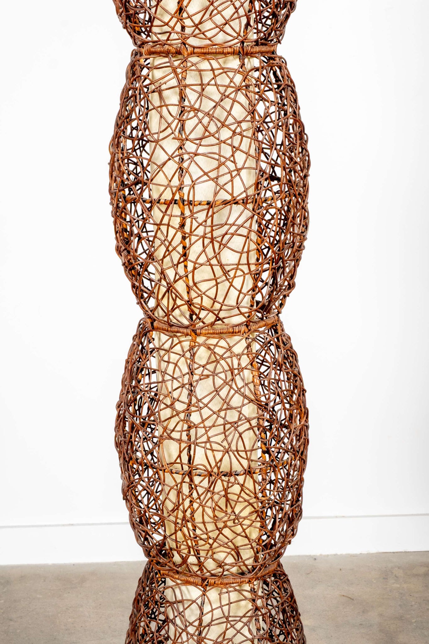 Rattan Floor Lamp, Bubble
