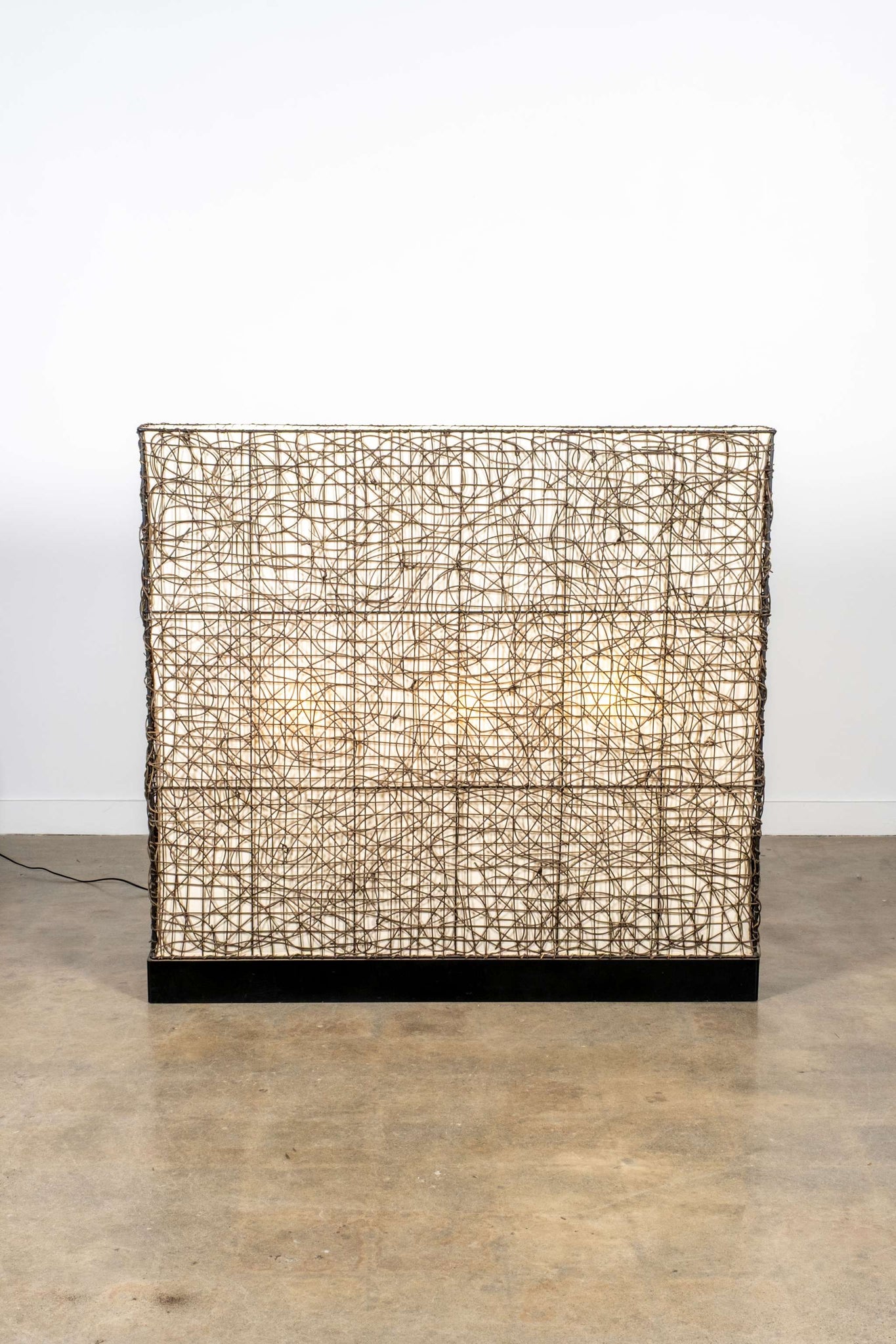 Rattan Floor Lamp,  Extra Wide