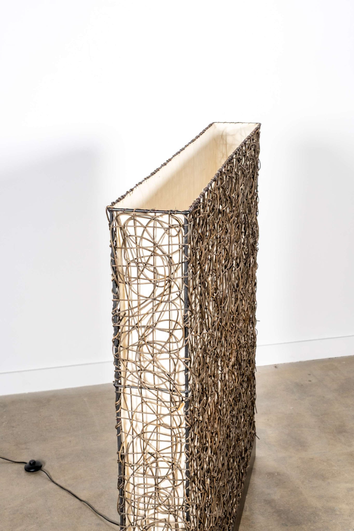 Rattan Floor Lamp,  Extra Wide