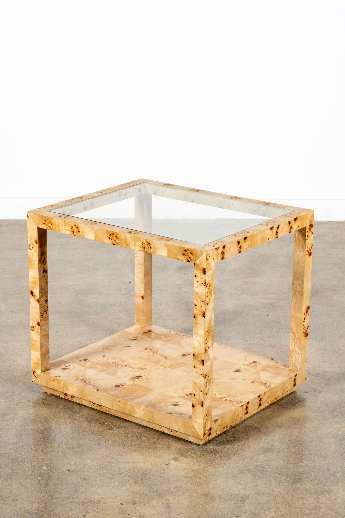 Pure White Lines Ravello Light Burl Side Table | Bonne Choice