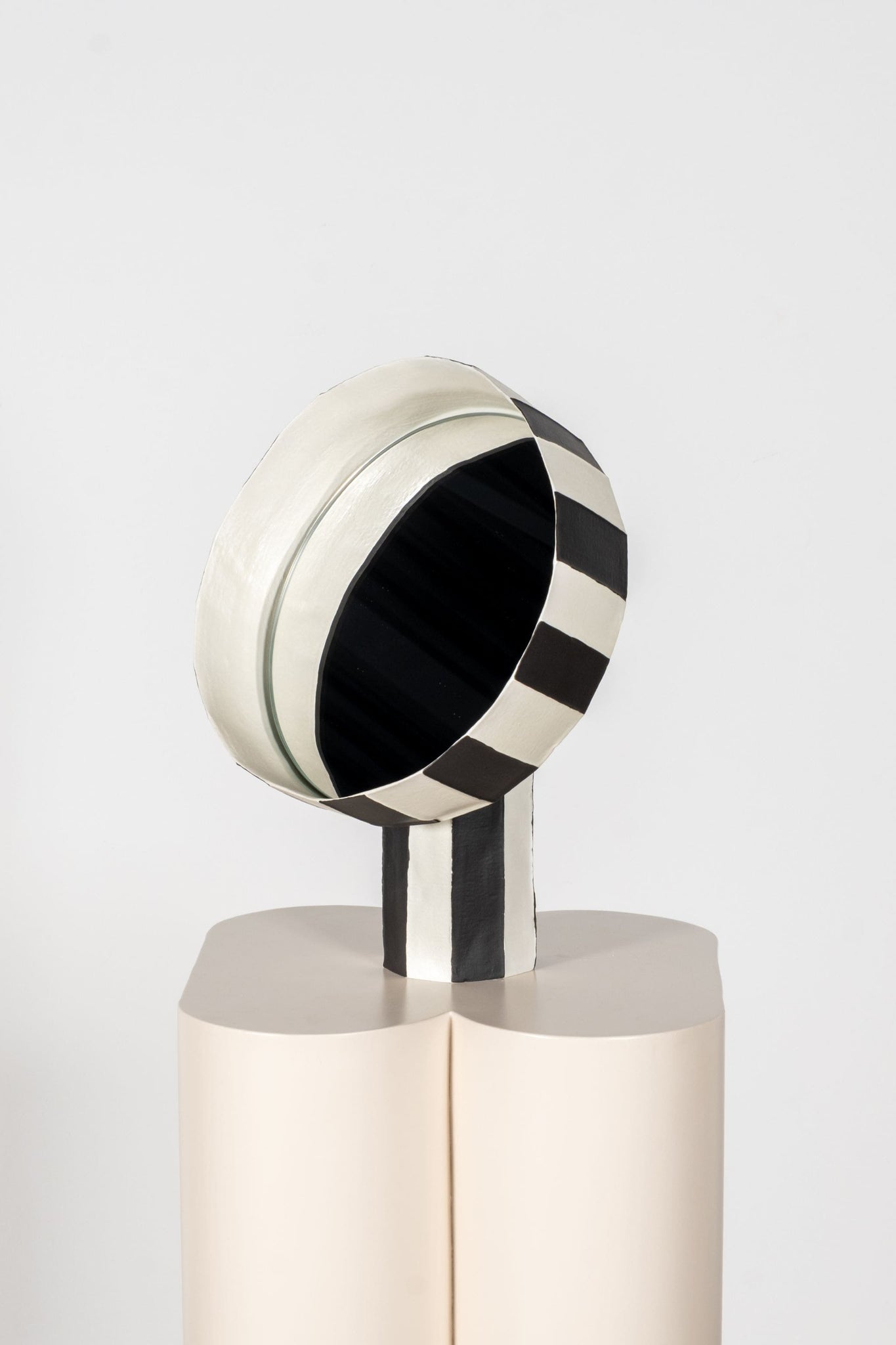 Reflections Girasol 30 Circo Table Mirror, Black + White by Paronetto Paola | Bonne Choice