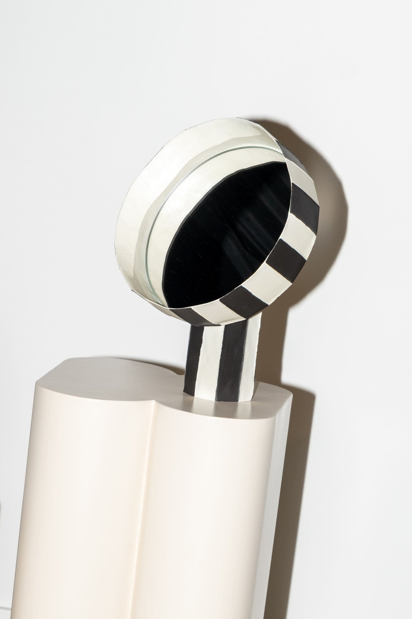 Reflections Girasol 30 Circo Table Mirror, Black + White by Paronetto Paola | Bonne Choice