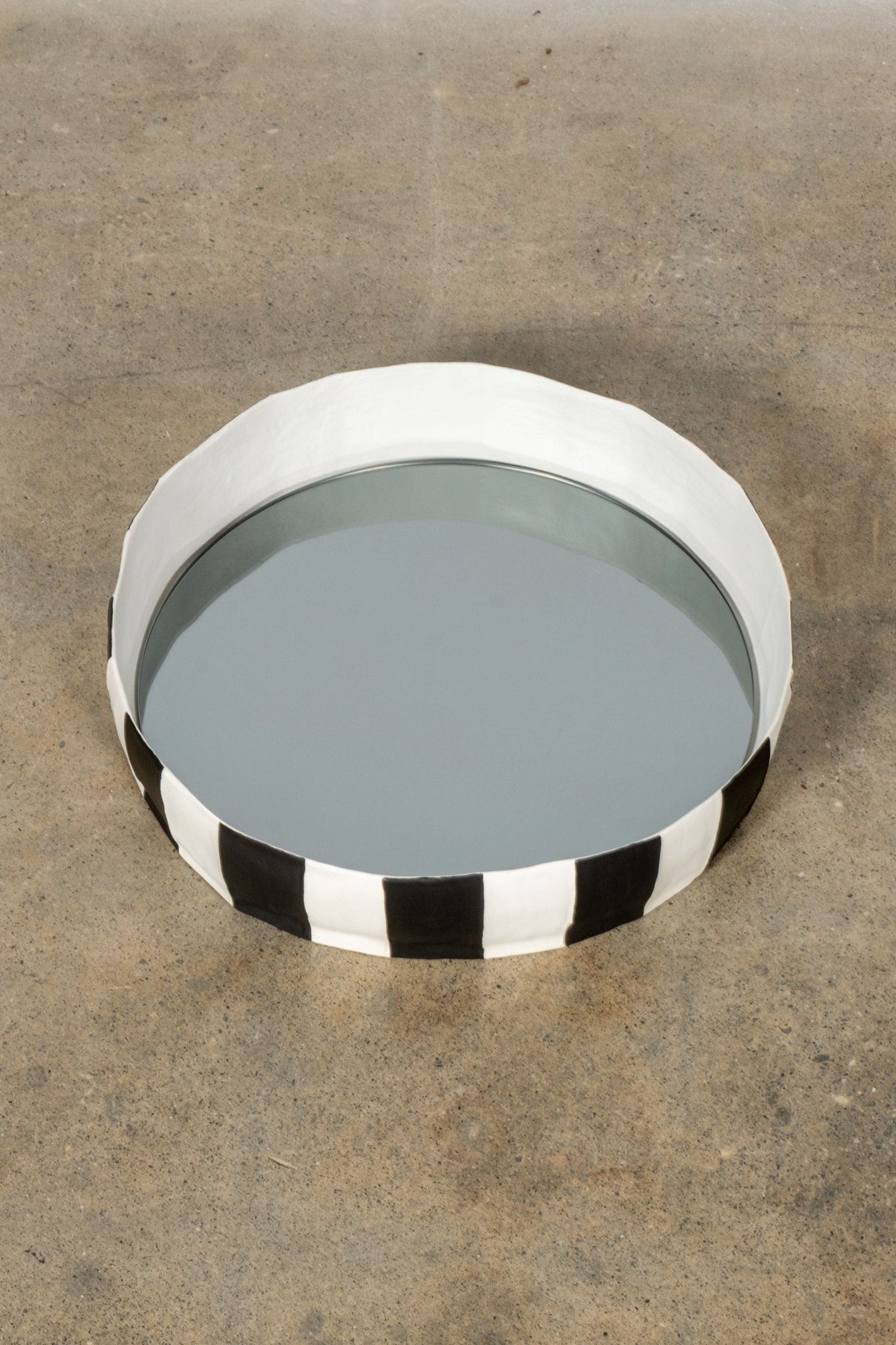 Reflections Ninfea 40 Nova Circo Wall Mirror, Black + White by Paronetto Paola | Bonne Choice