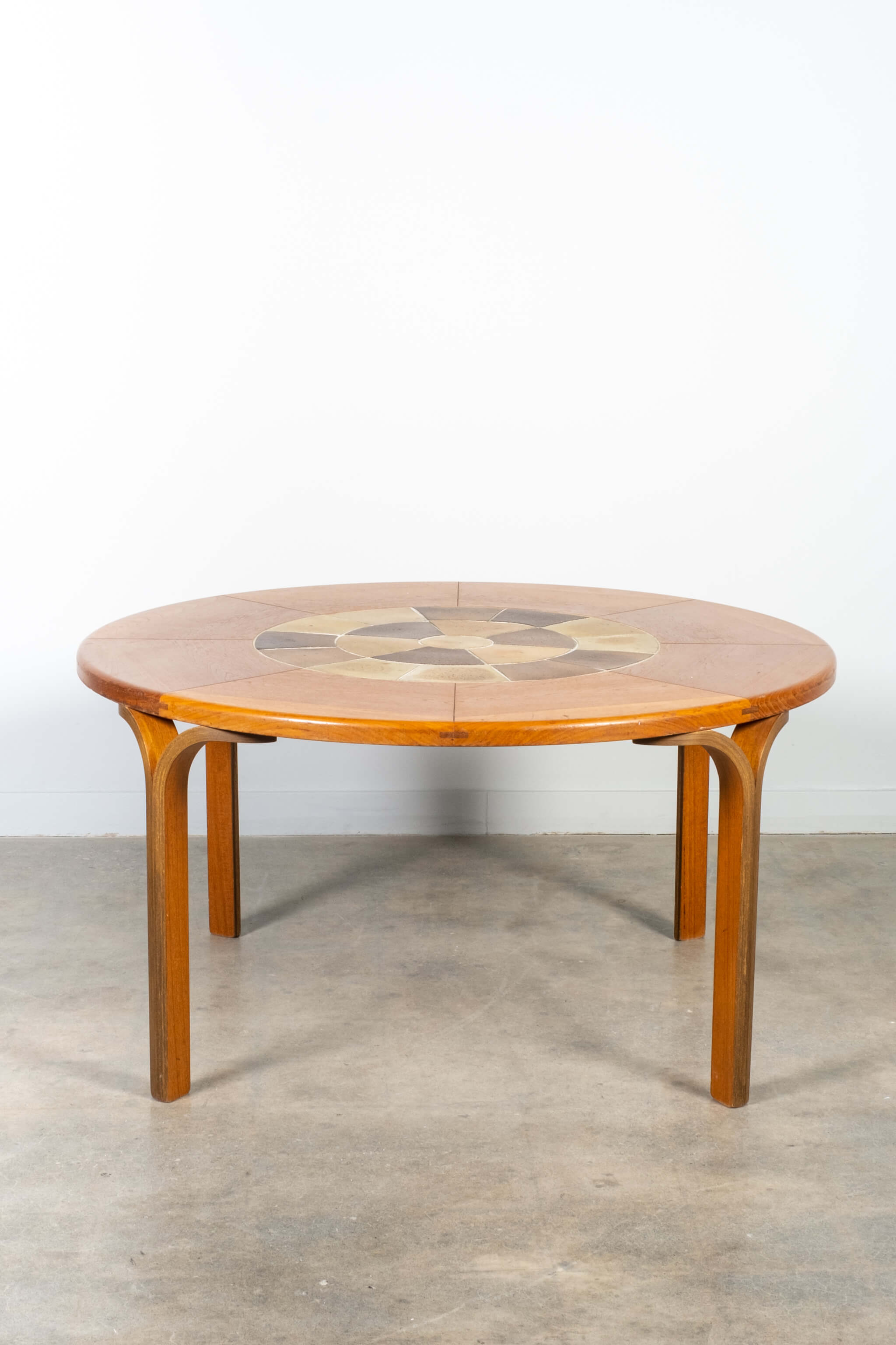 Round Tiled Top Dining Table Tue Poulsen Haslev | Bonne Choice