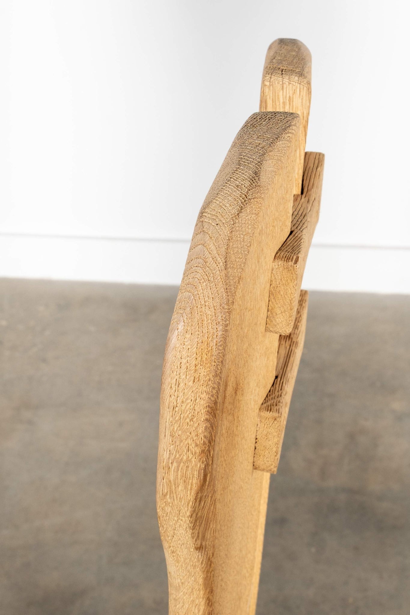 Sanded Oak Brutalist Chair