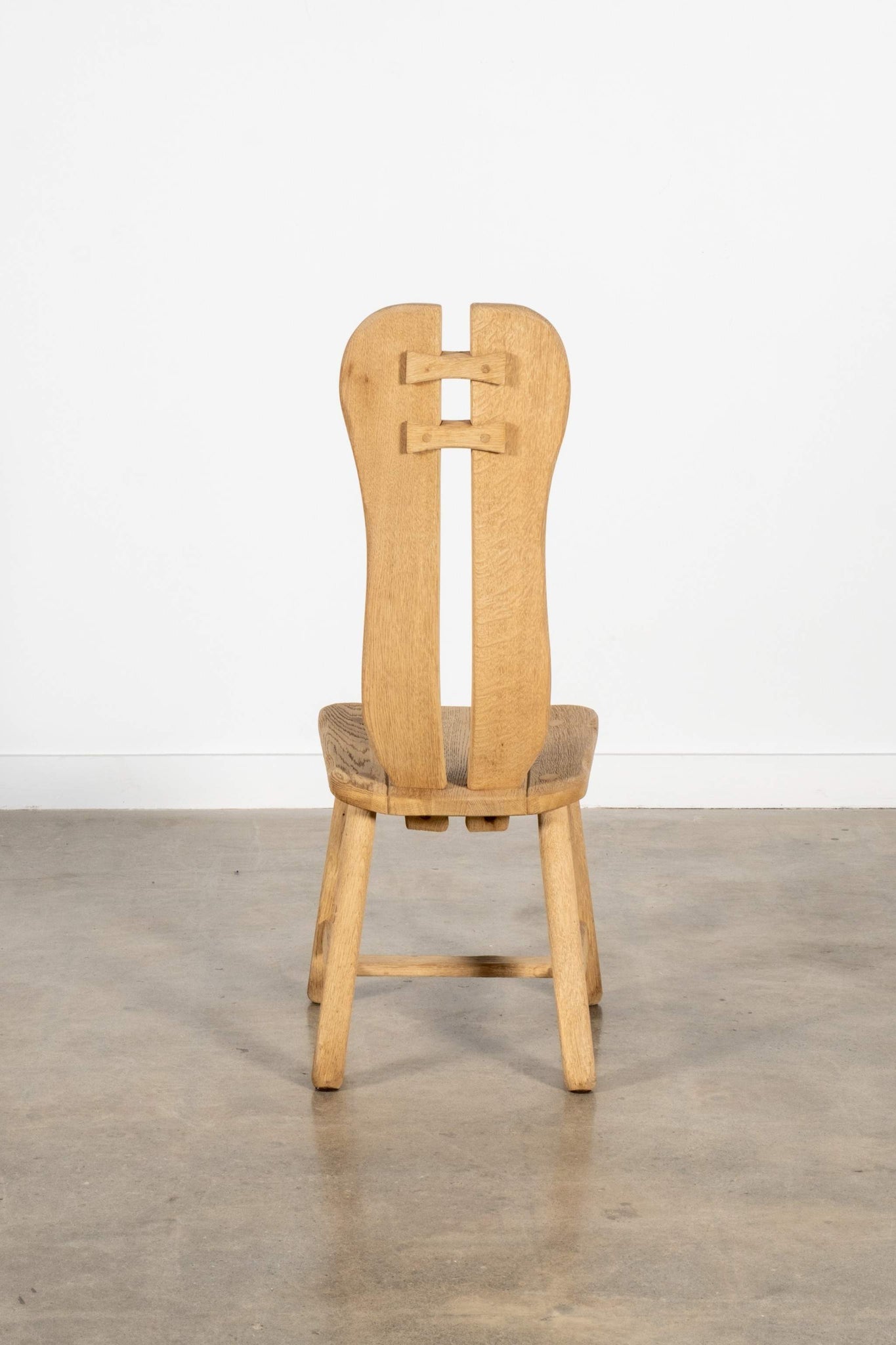 Sanded Oak Brutalist Chair
