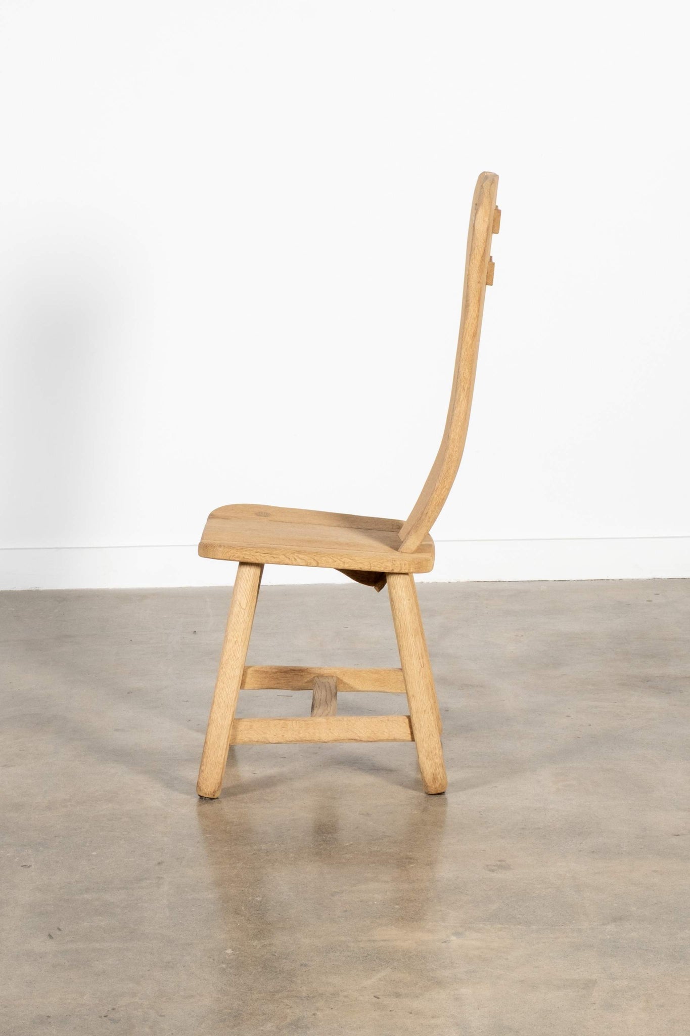 Sanded Oak Brutalist Chair