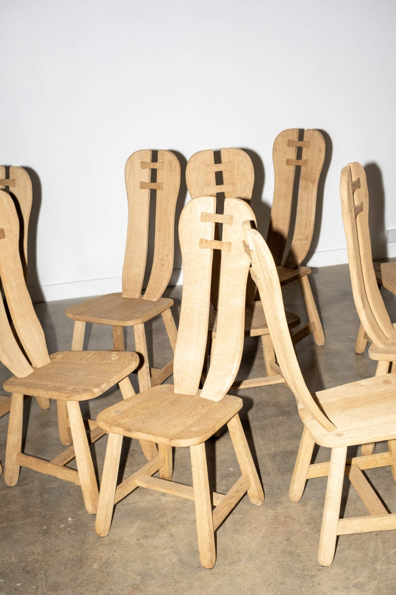 Sanded Oak Brutalist Chair