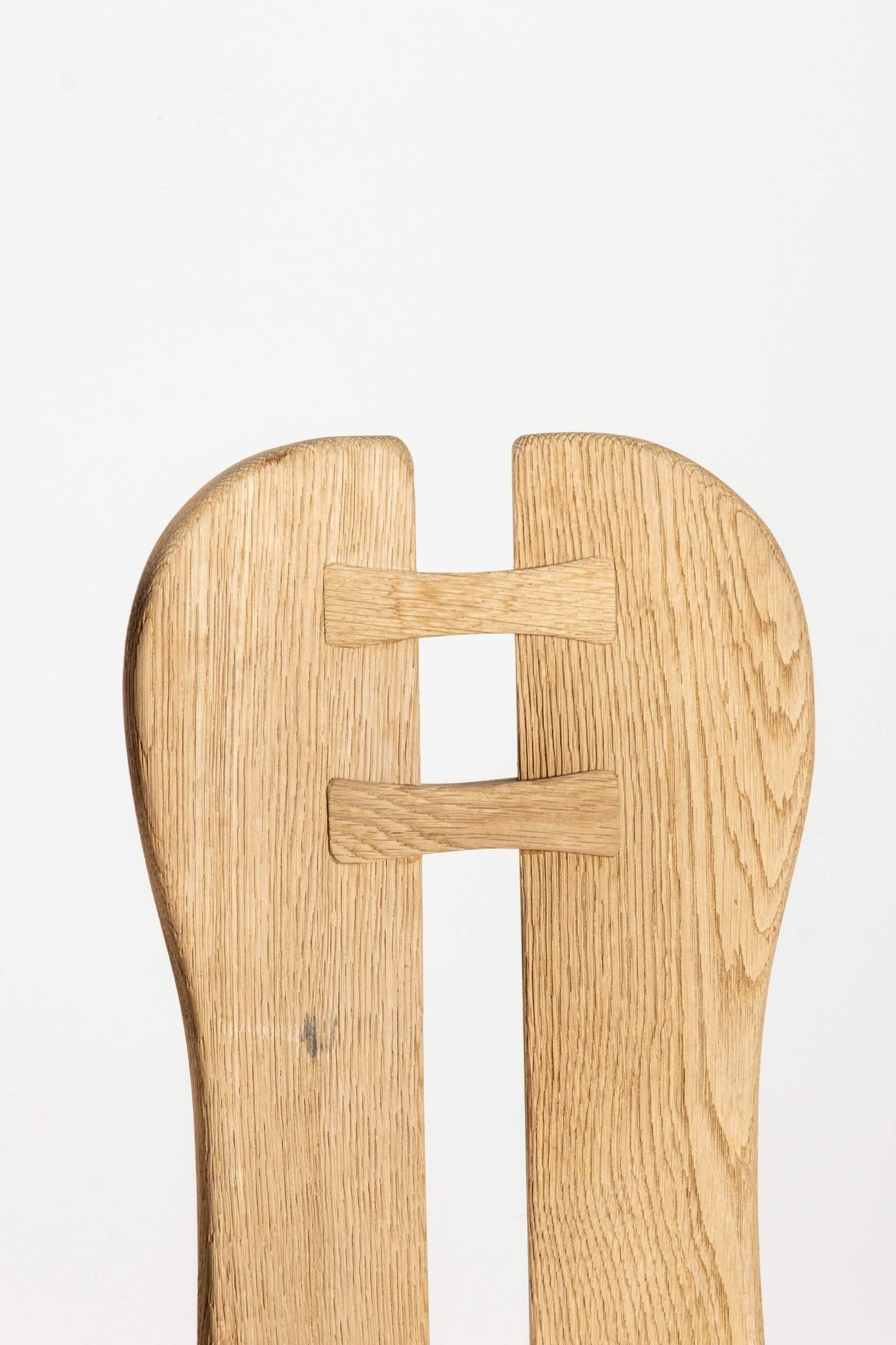 Sanded Oak Brutalist Chair