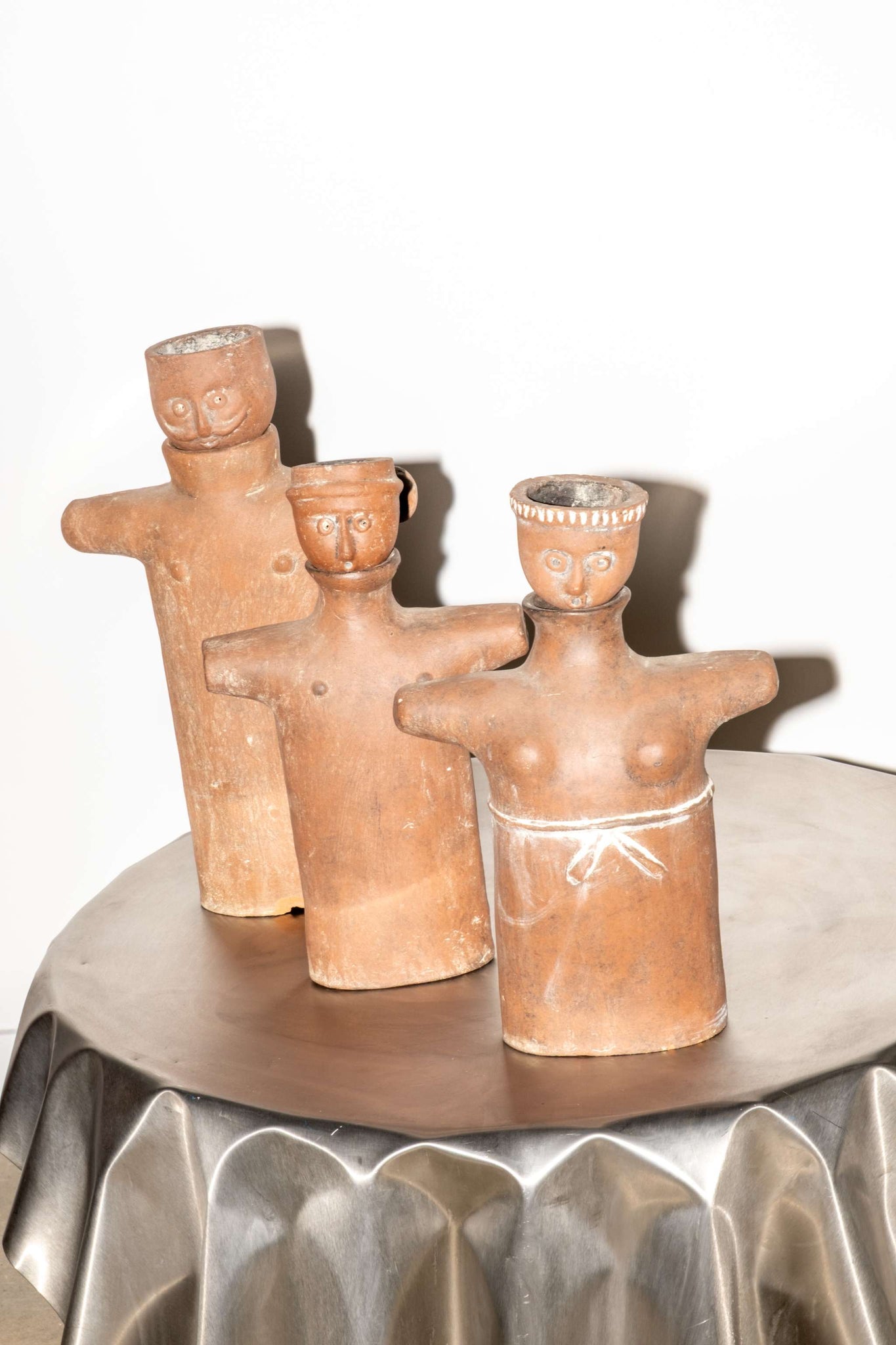 Set of 3 Mexican Clay Figurines