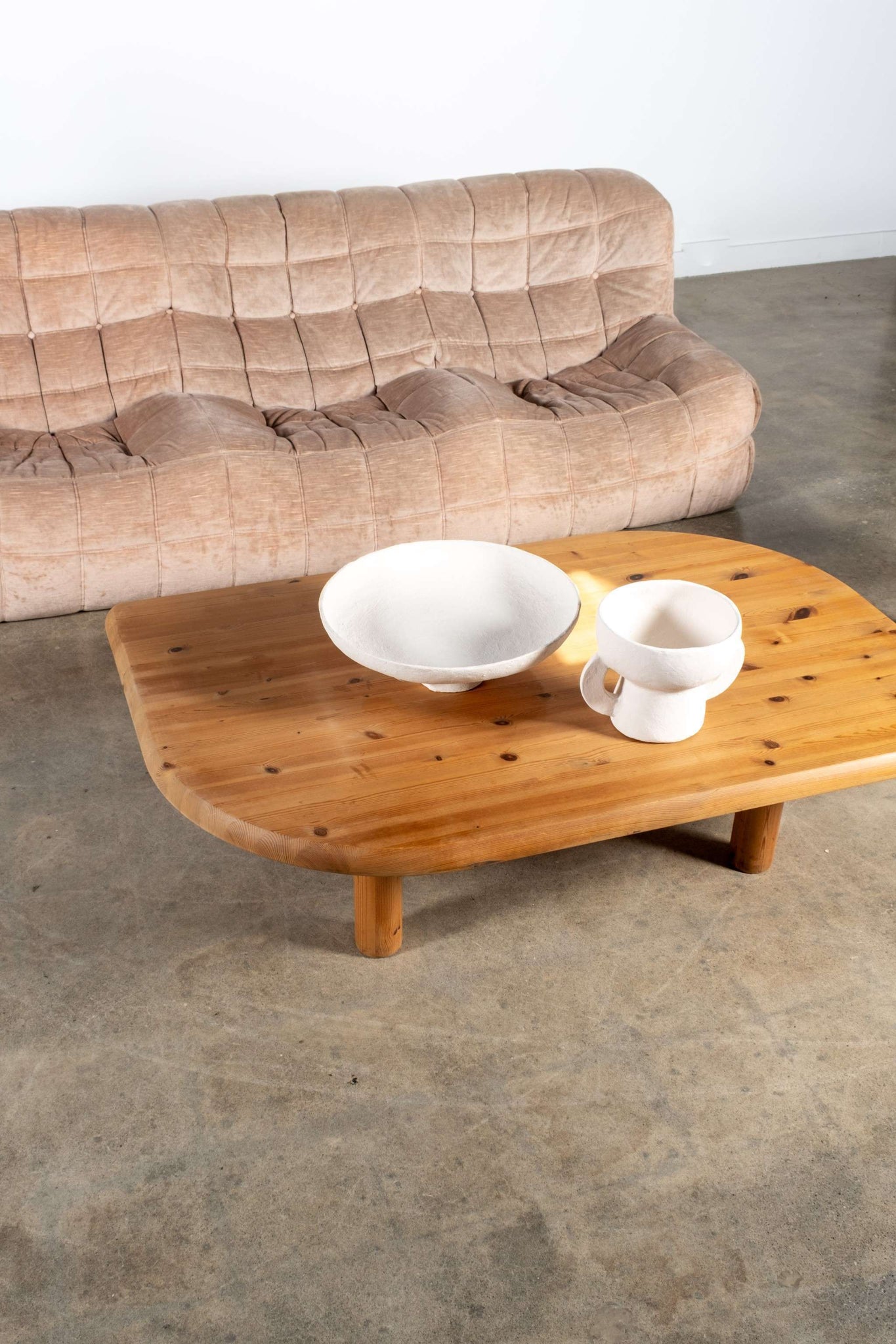 Shaped Pine Coffee Table