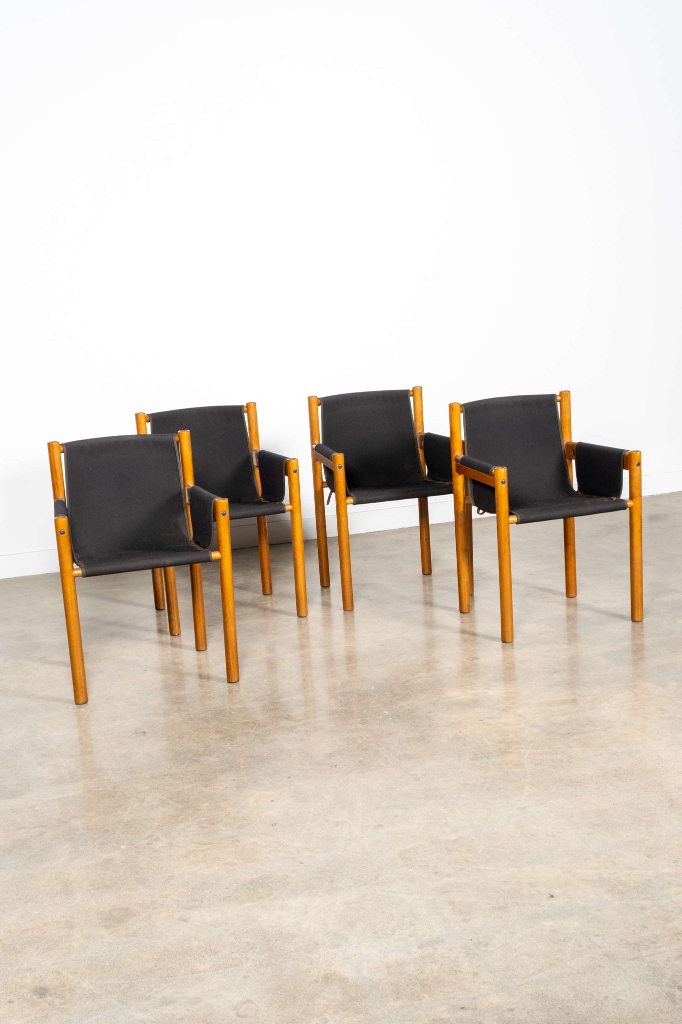 Italian Sling Chairs, Set of 4