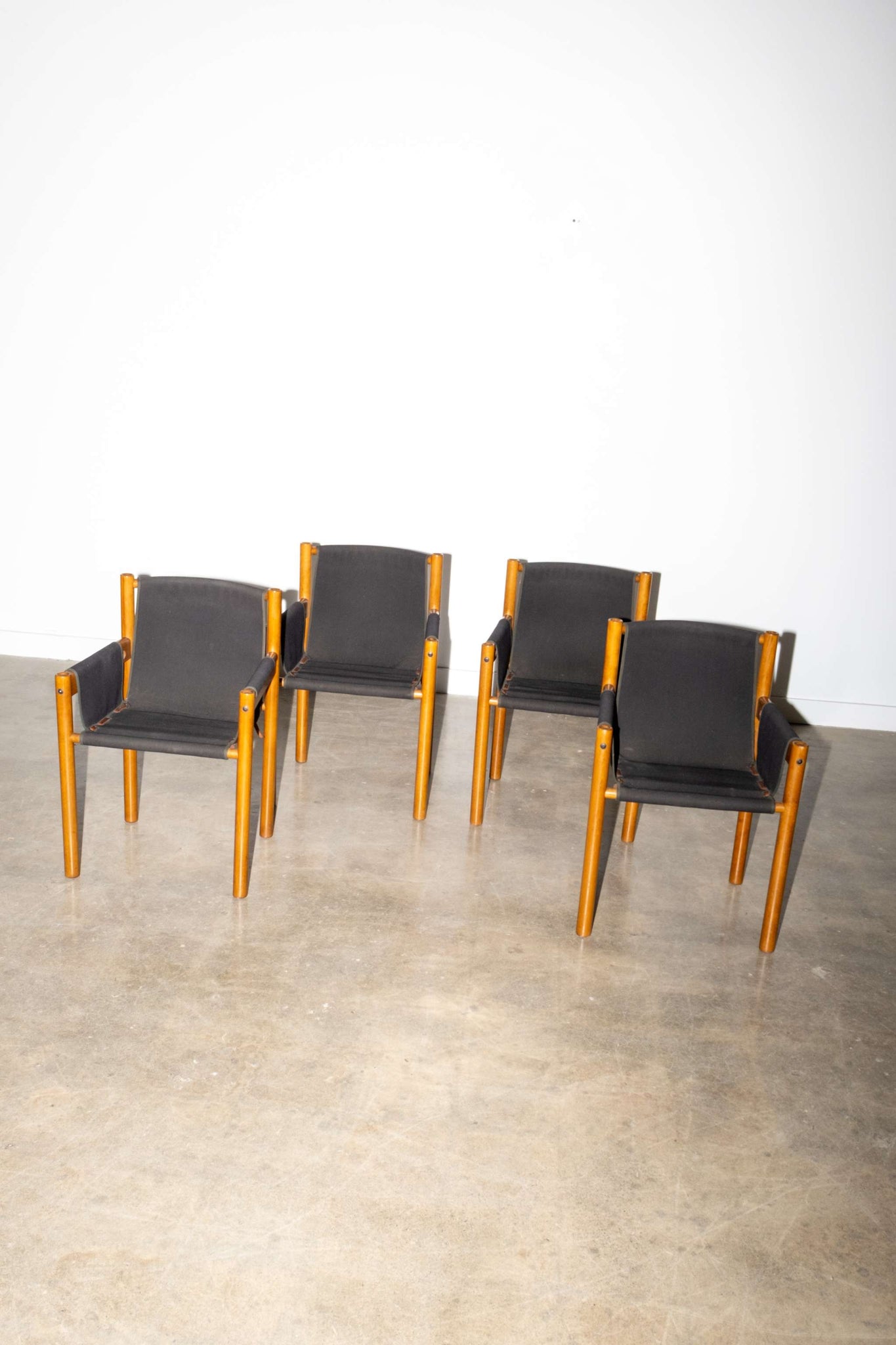 Italian Sling Chairs, Set of 4