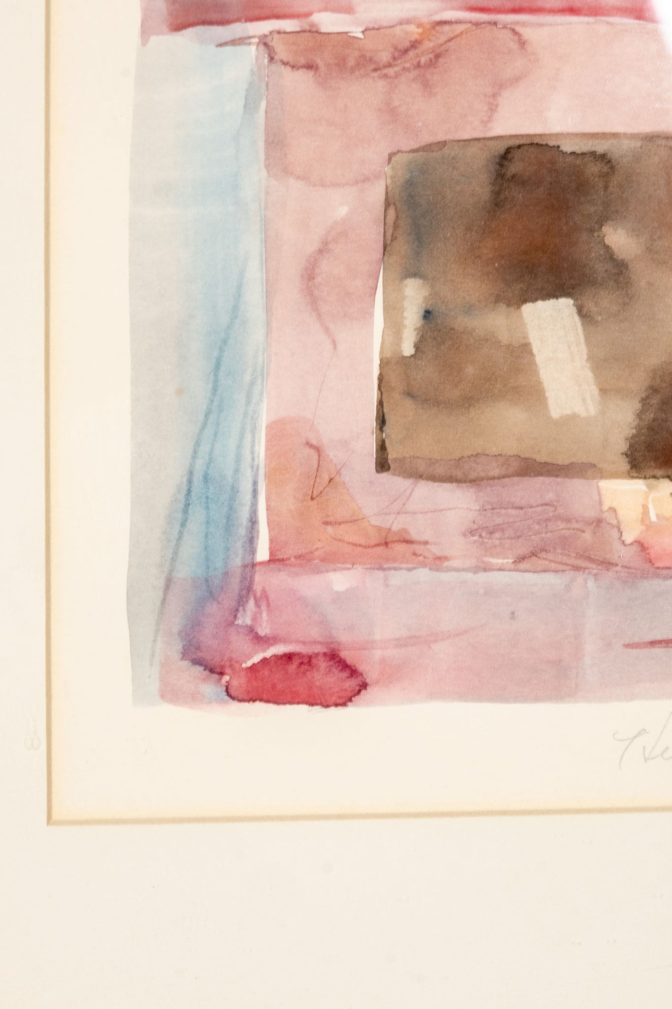 Vintage Small Framed Watercolour by Hiroko Shikashio | Bonne Choice