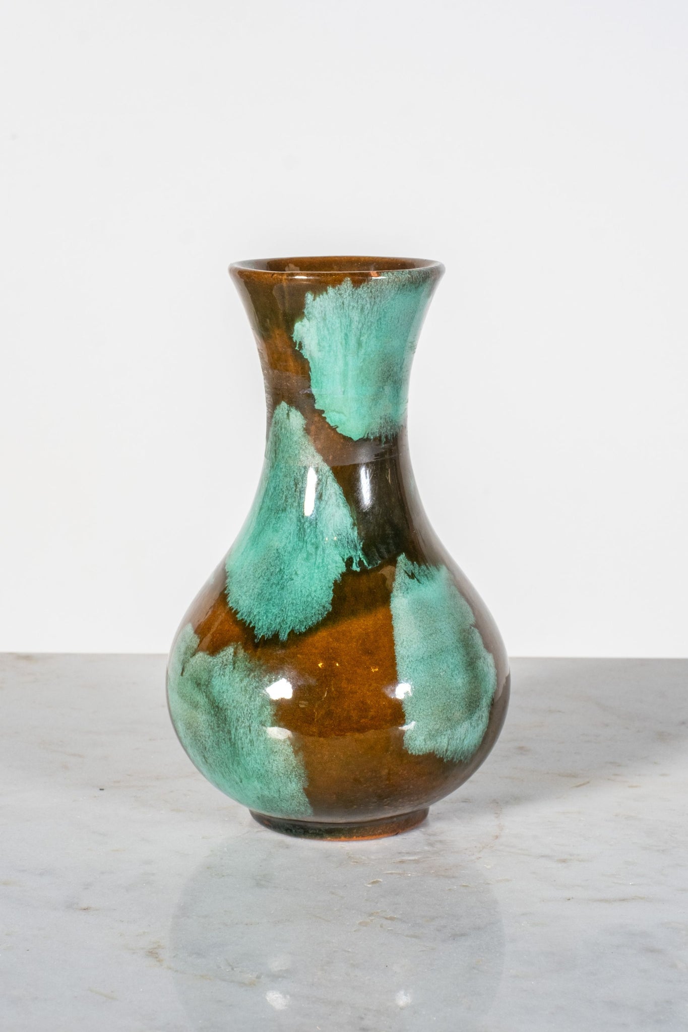 Small Green and Brown Ceramic Vessel | Bonne Choice