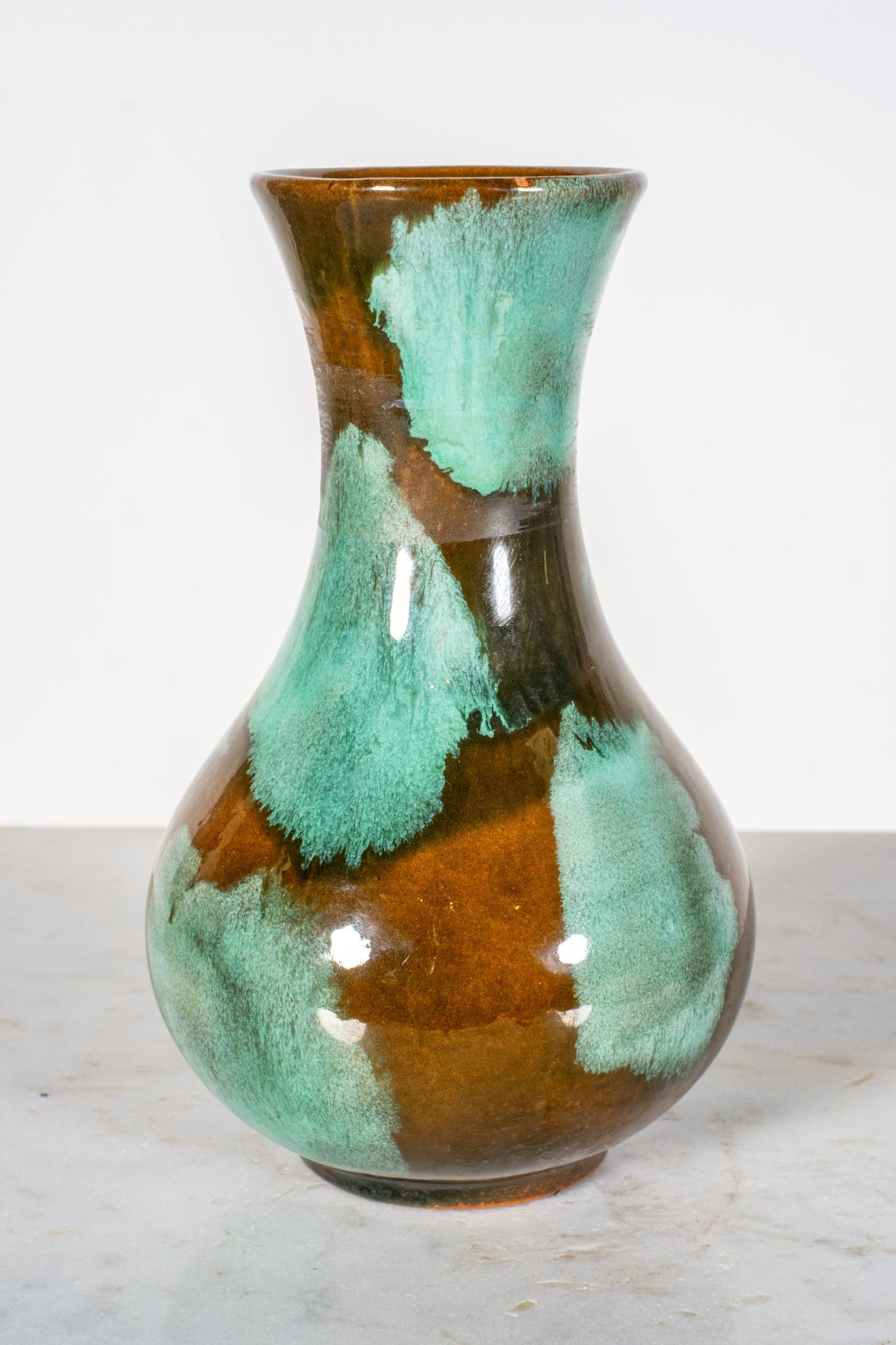 Small Green and Brown Ceramic Vessel | Bonne Choice