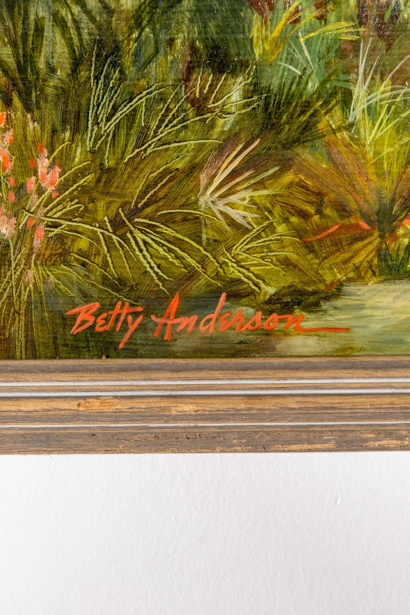 Small Jungle Scene Painting, Framed