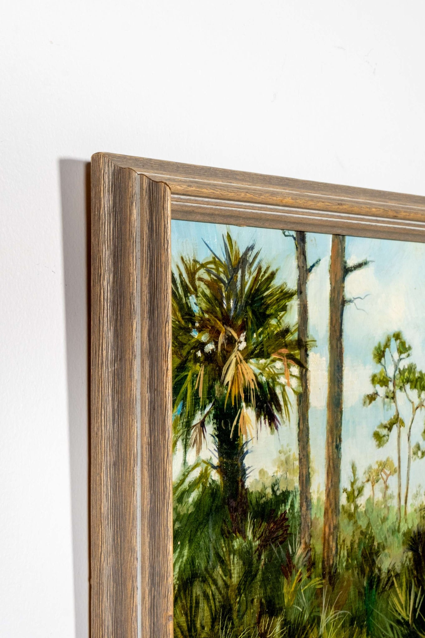 Small Jungle Scene Painting, Framed