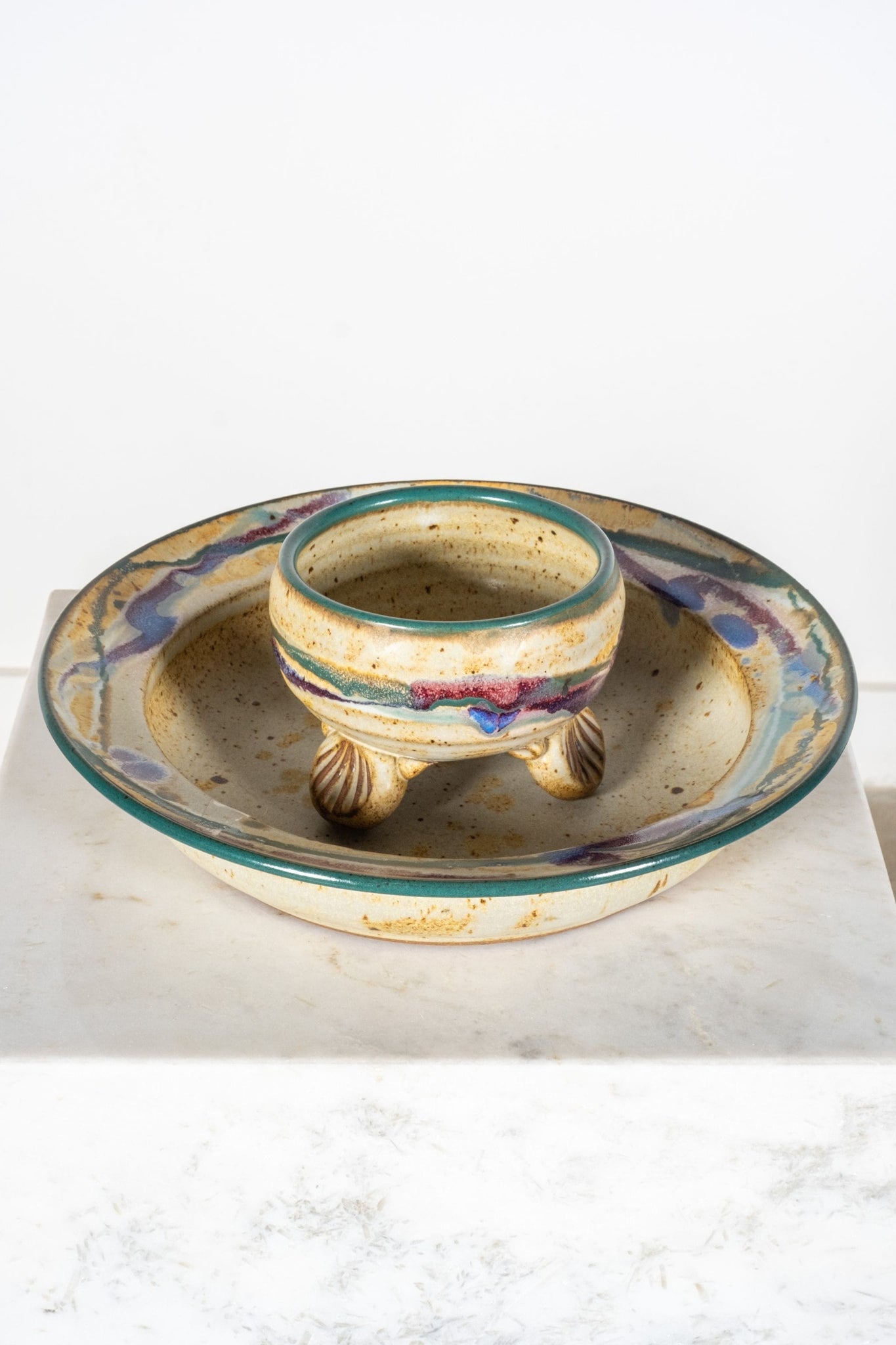 Vintage Small Studio Pottery Footed Bowl | Bonne Choice