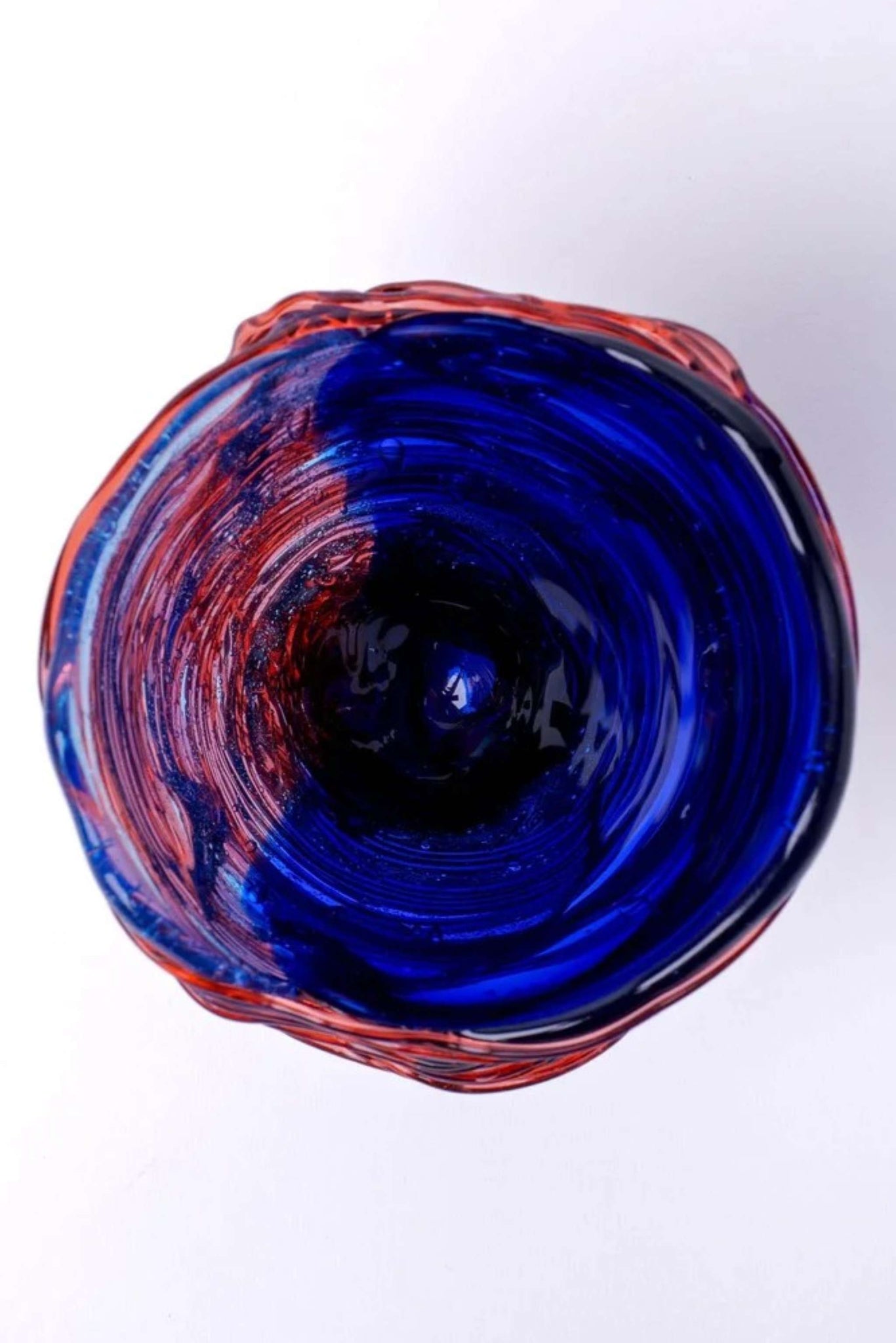 Spaghetti Vase Extra Colour (XS), Clear Blues and Dark Ruby