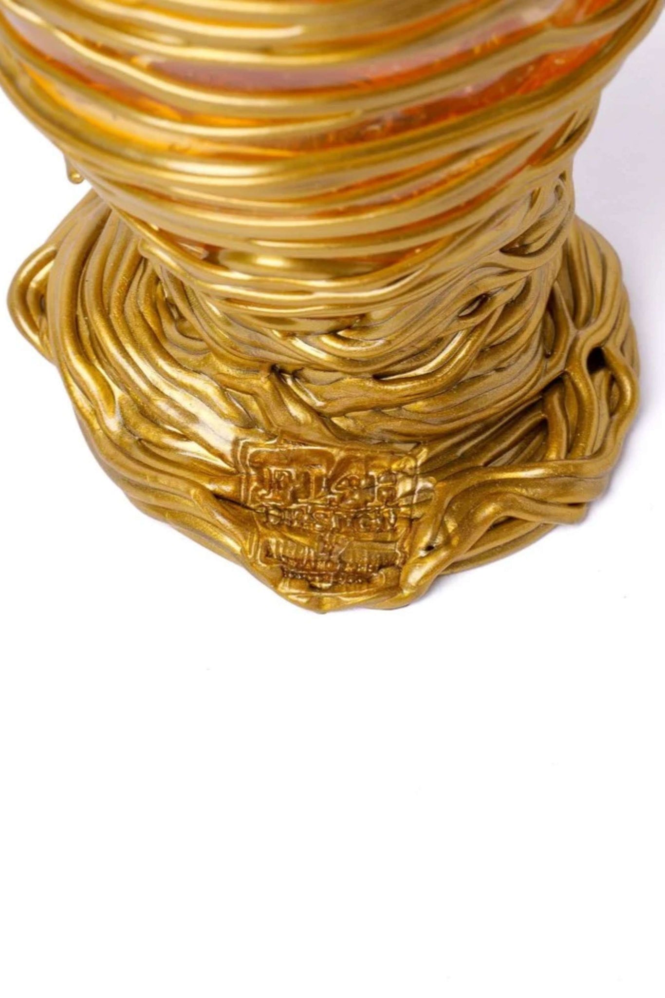 Spaghetti Vase (XS), Clear and Gold