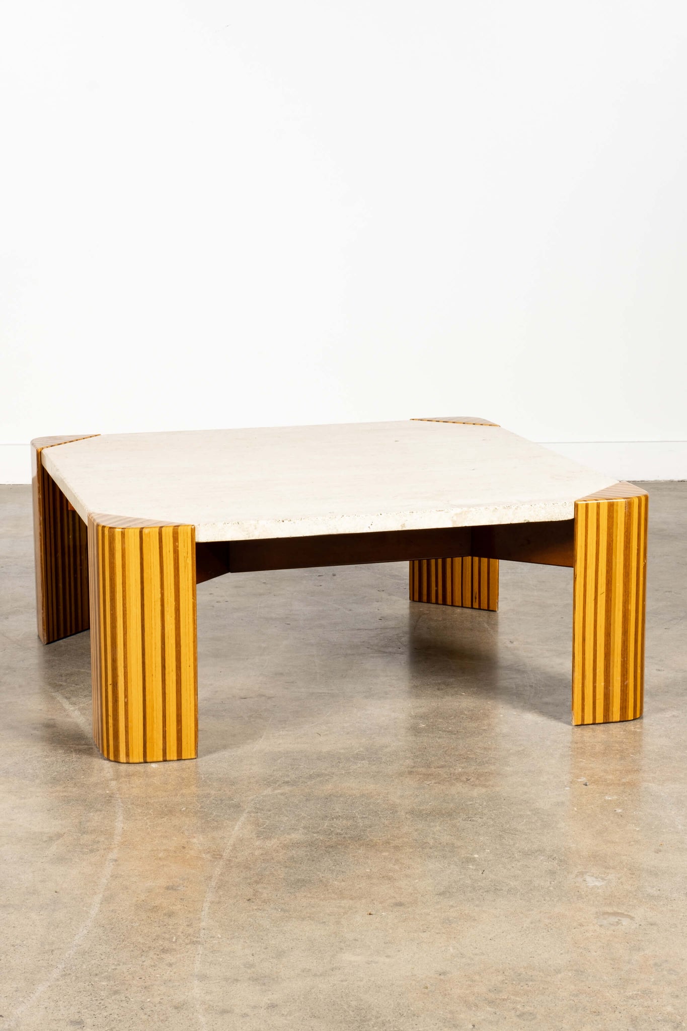 Bonne Choice - Stone + Wood Coffee Table