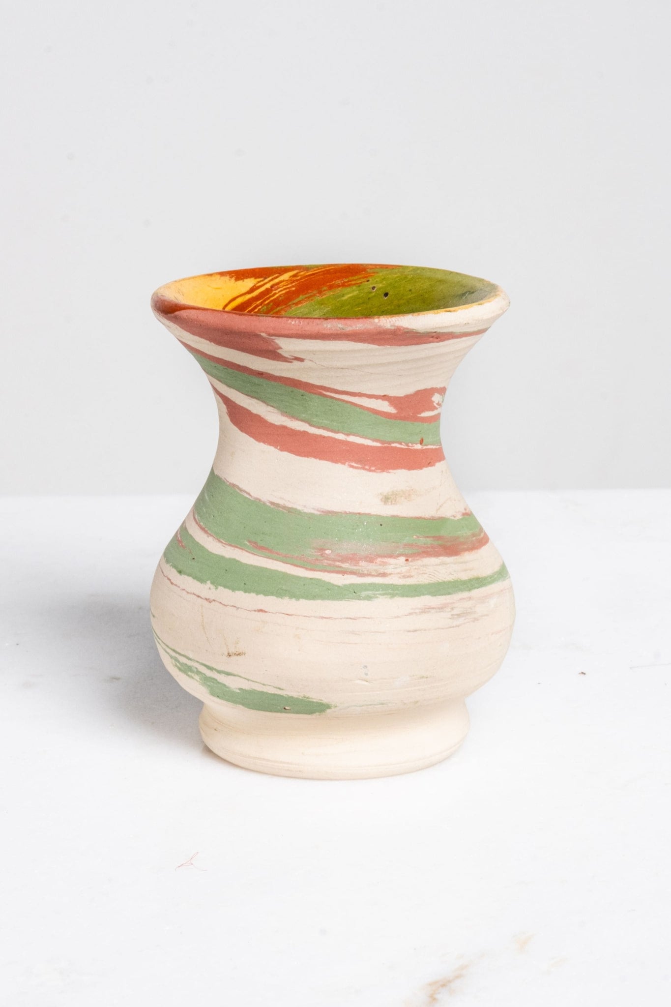 Vintage Tiny Swirl Pottery, Glazed interior | Bonne Choice