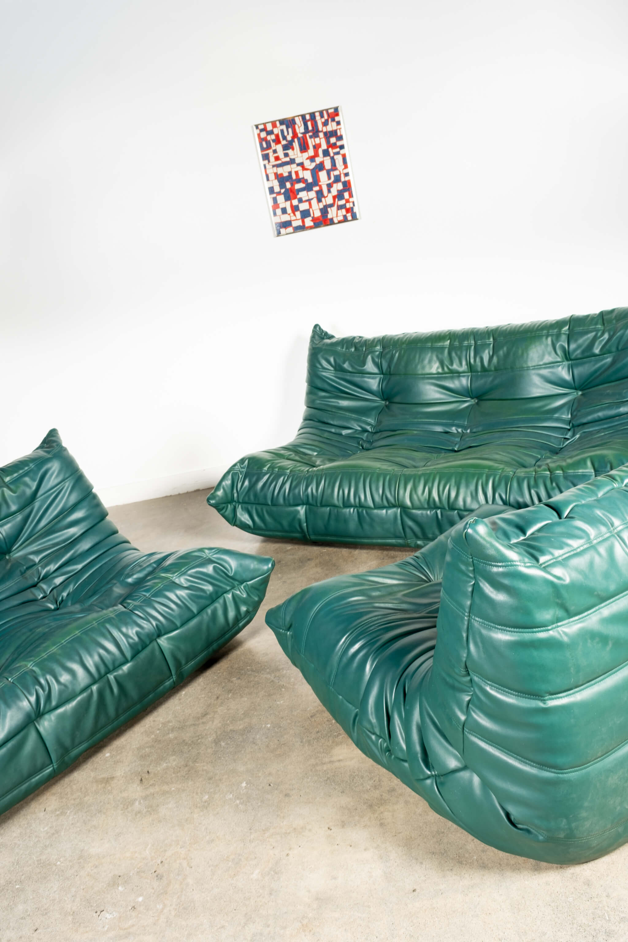 Togo 1-Seater Sofa in Green Leather – Bonne Choice