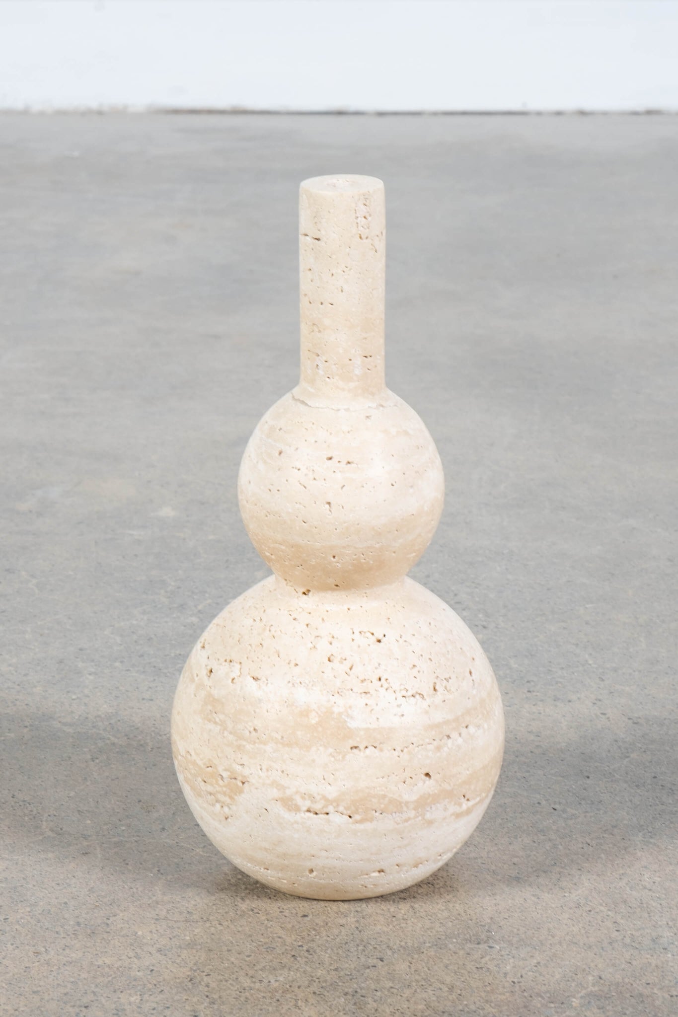 Travertine Bud Vase, front view