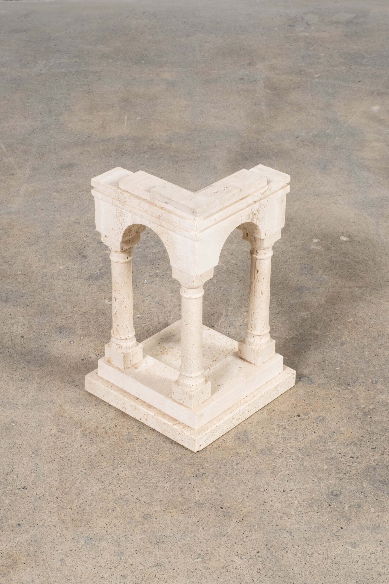 Travertine Roman Column Sculpture