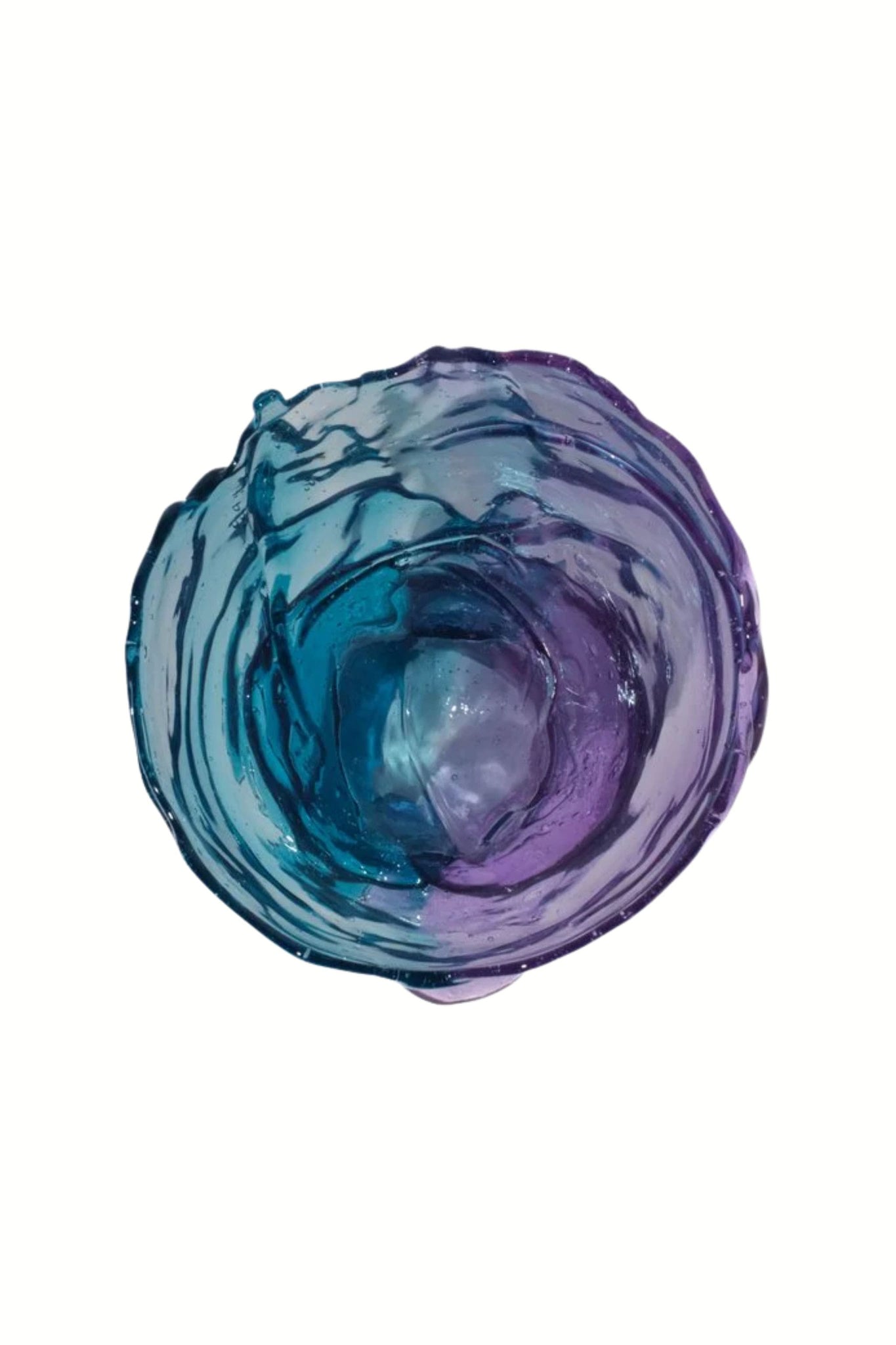 Corsi Twins C Vase (Large), Clear Aqua and Lilac by Gaetano Pesce | Bonne Choice