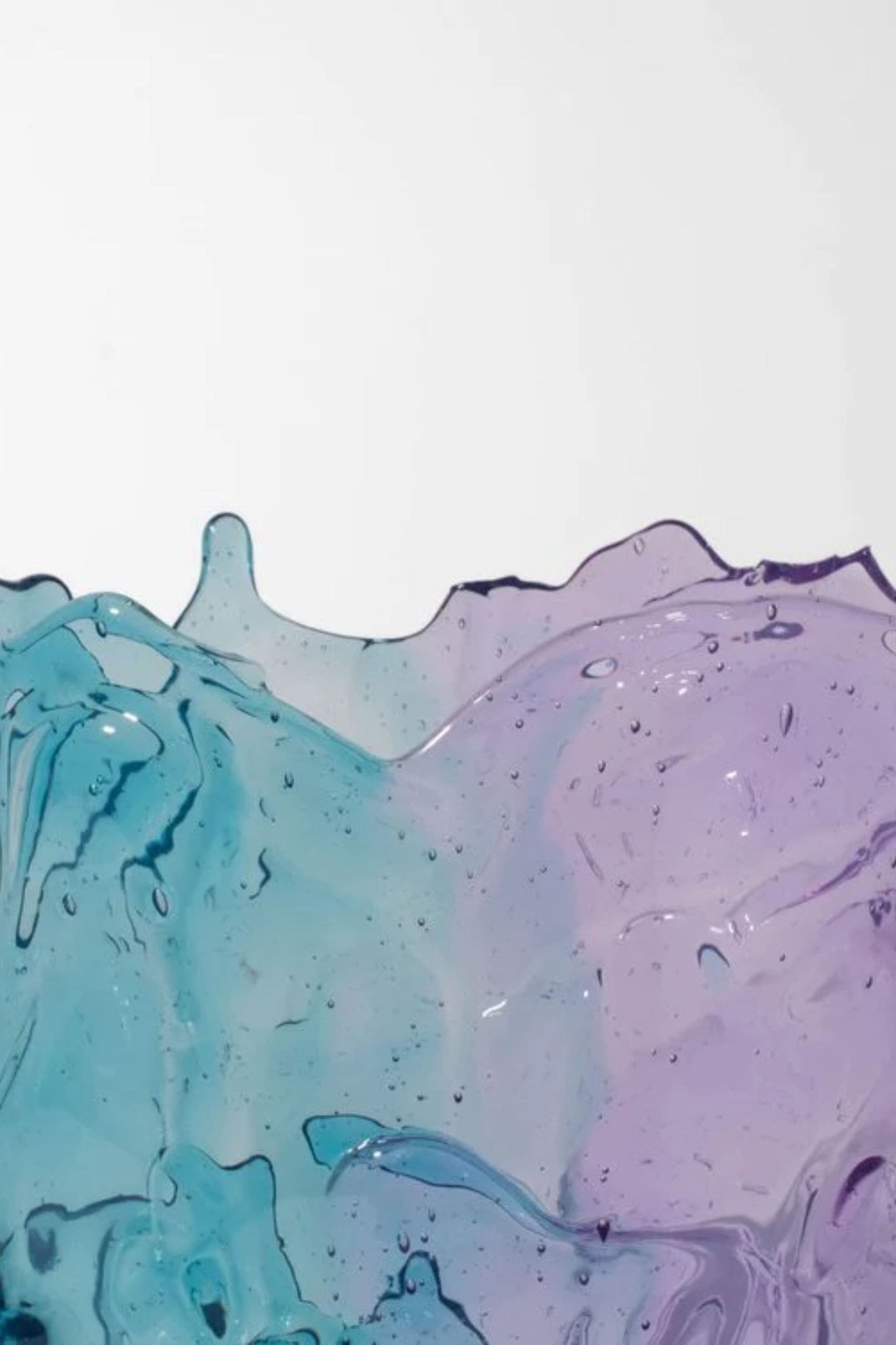 Corsi Twins C Vase (Large), Clear Aqua and Lilac by Gaetano Pesce | Bonne Choice