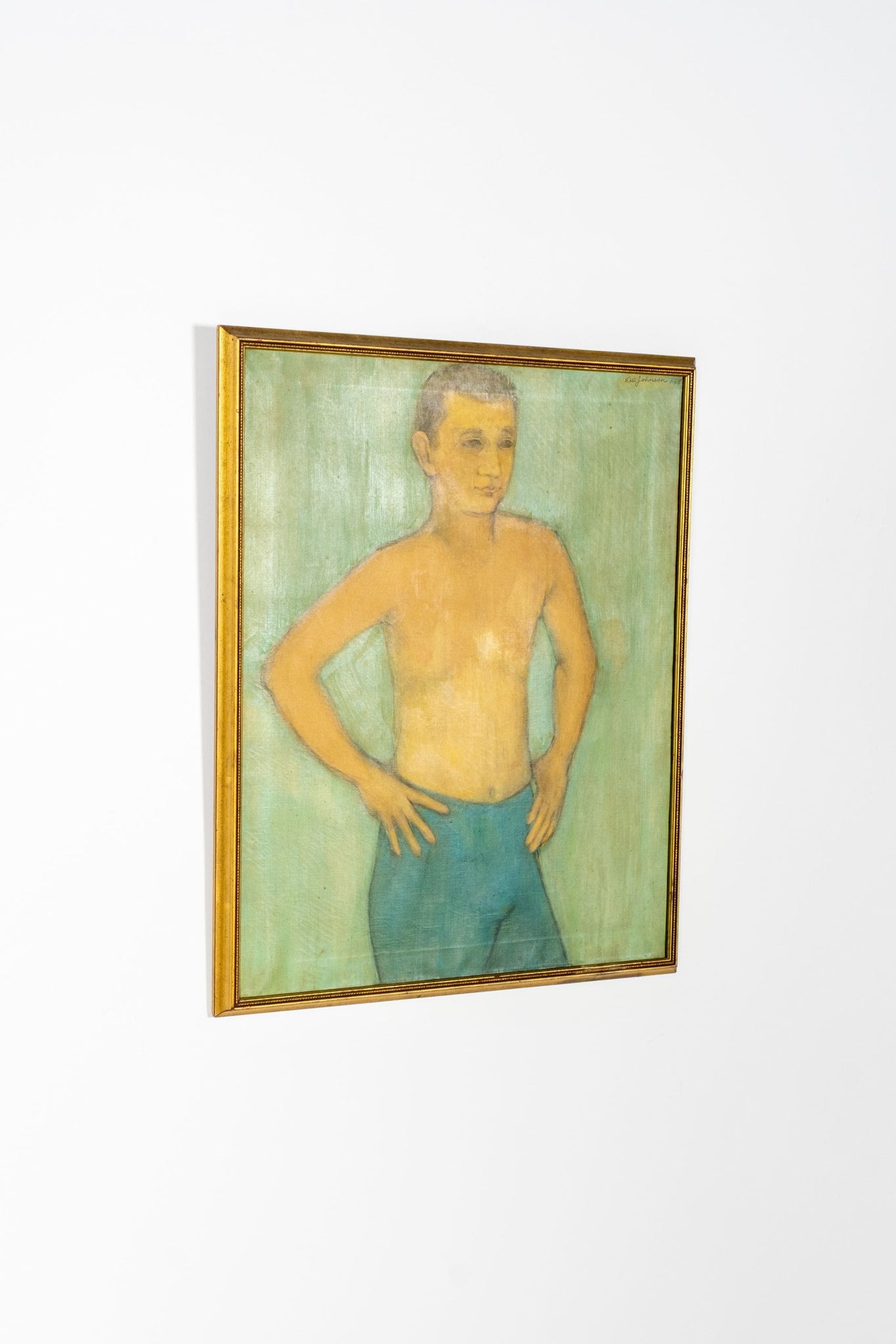 Vintage Unknown Boy (1958), Framed Portrait by E.W. Johnson | Bonne Choice
