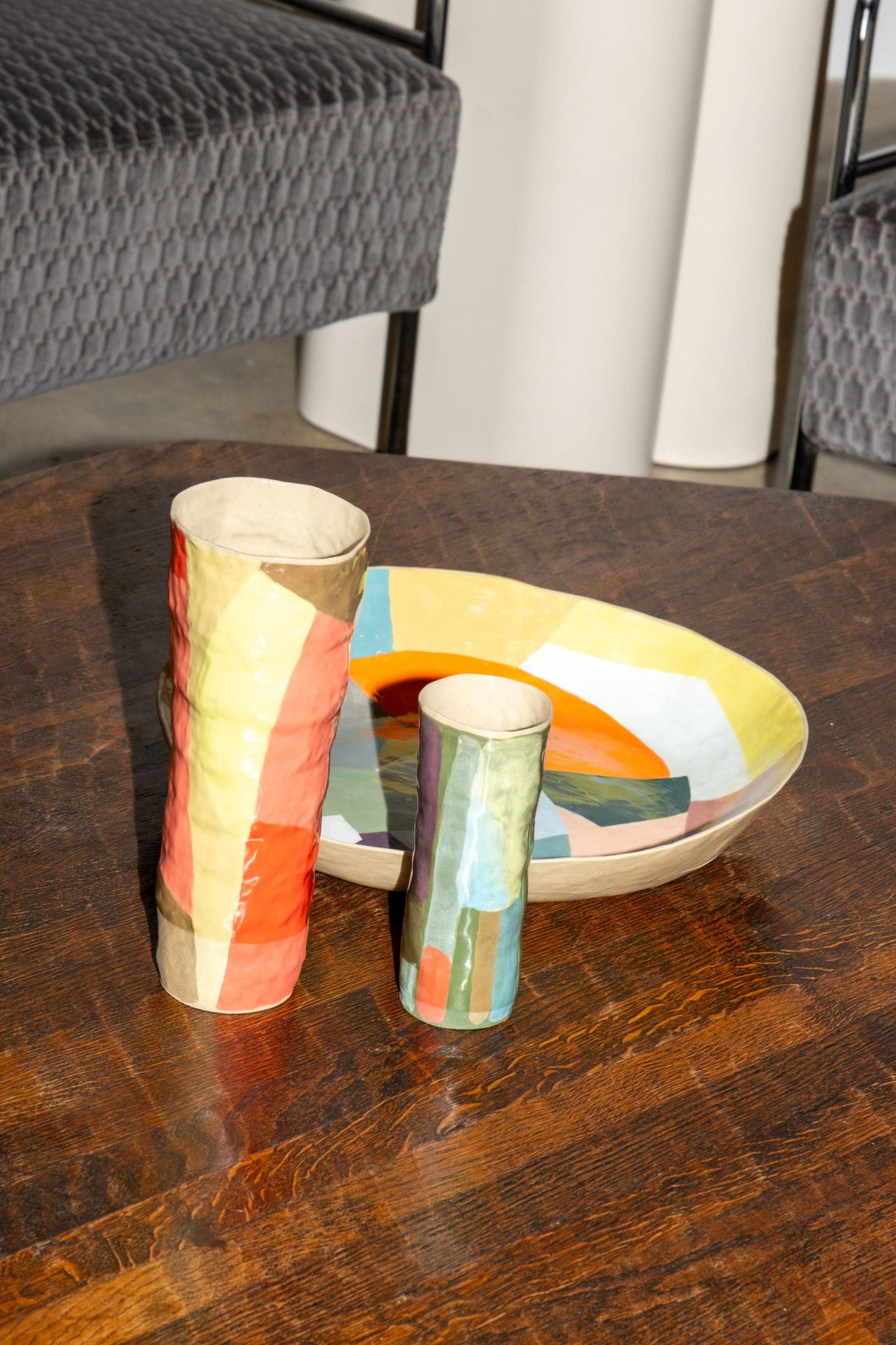 Vase Sophie, Small, Multi Green by Valérie Gutton | Bonne Choice