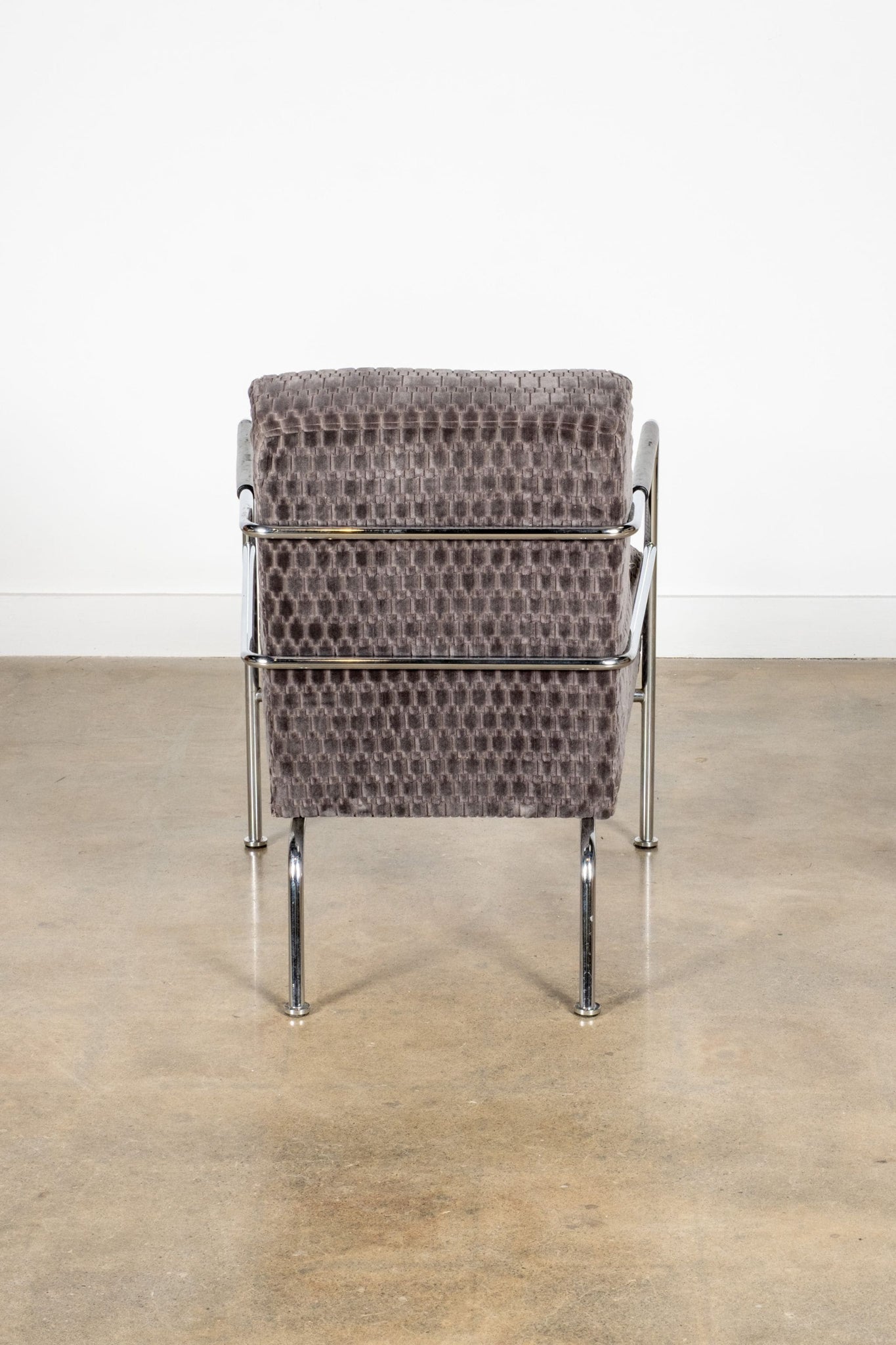 Velvet and Chrome Lounge Chair | Bonne Choice