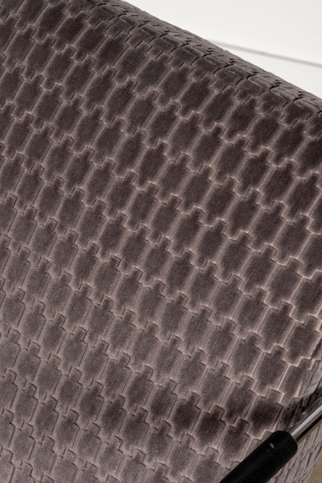 Velvet and Chrome Lounge Chair | Bonne Choice