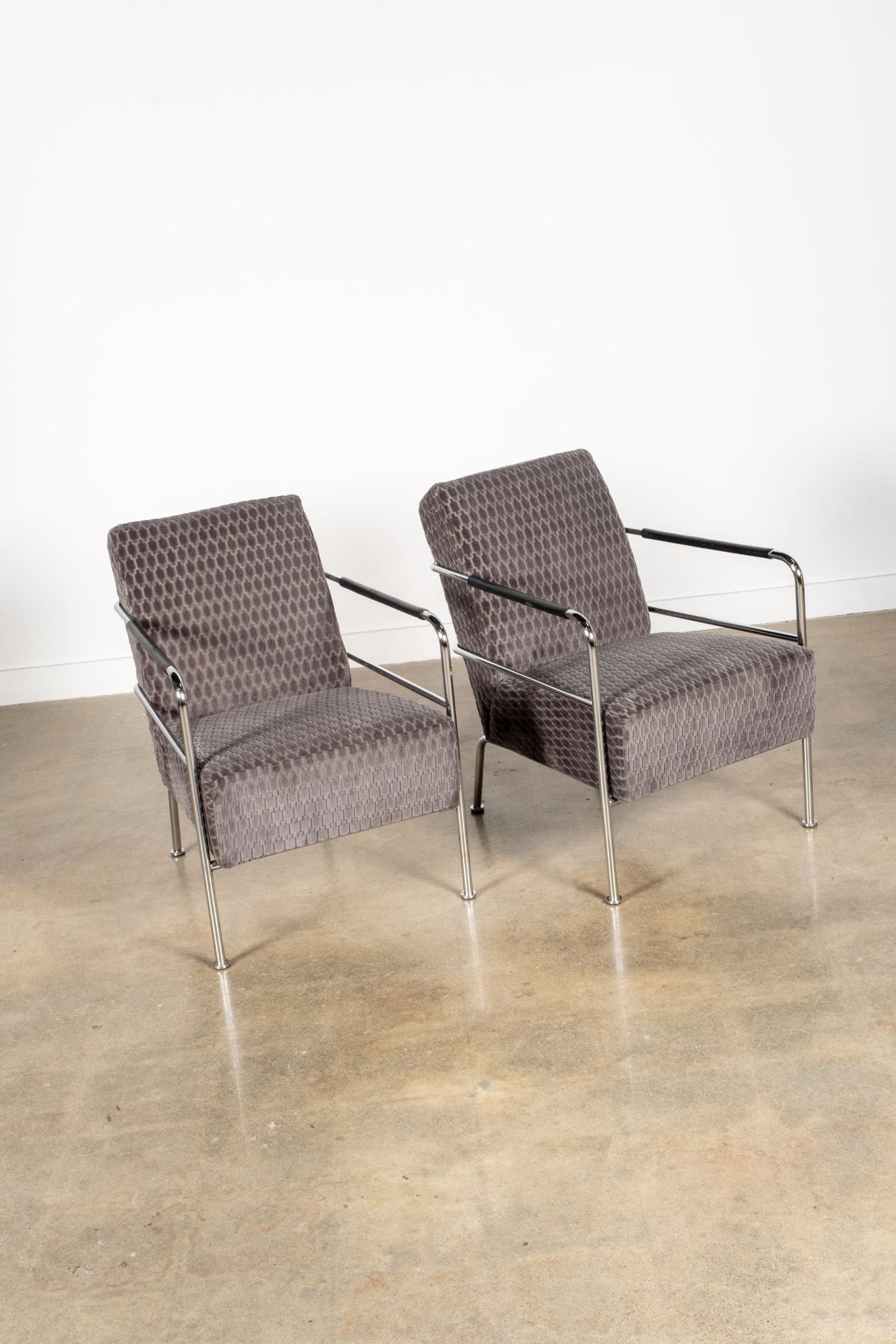 Velvet and Chrome Lounge Chair | Bonne Choice