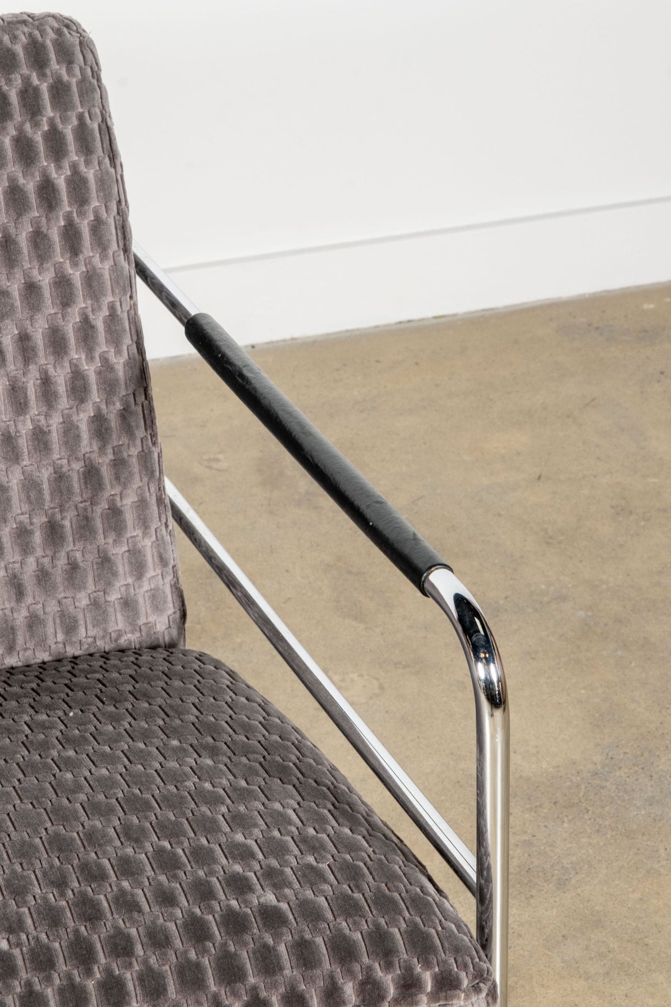 Newly Upholstered Velvet and Chrome Loveseat | Bonne Choice