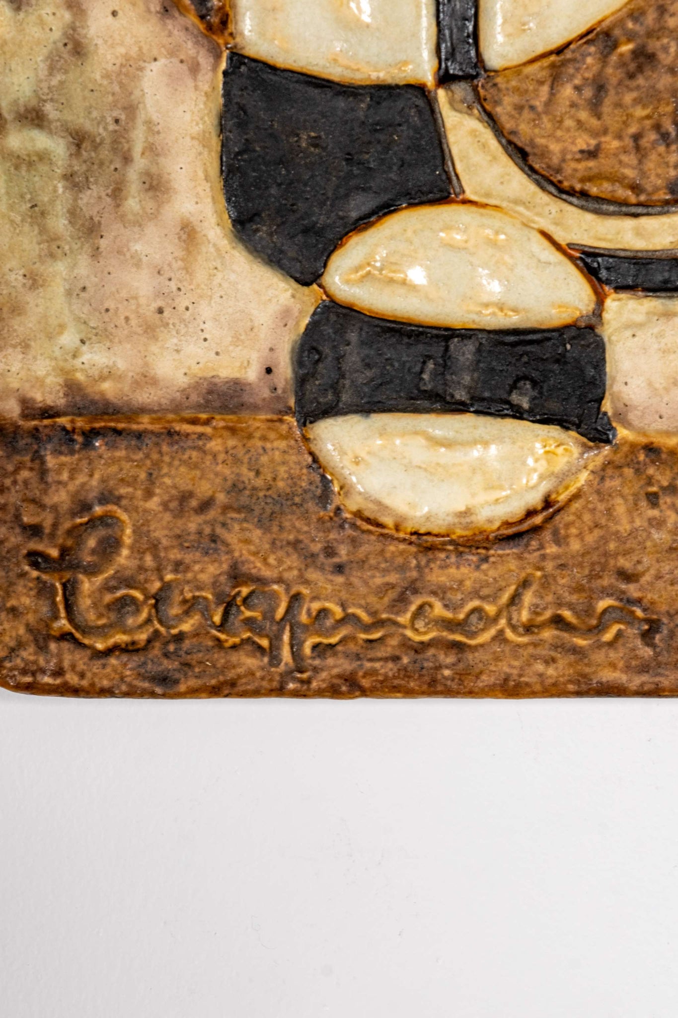 West German Modernist Ceramic Wall Plaque